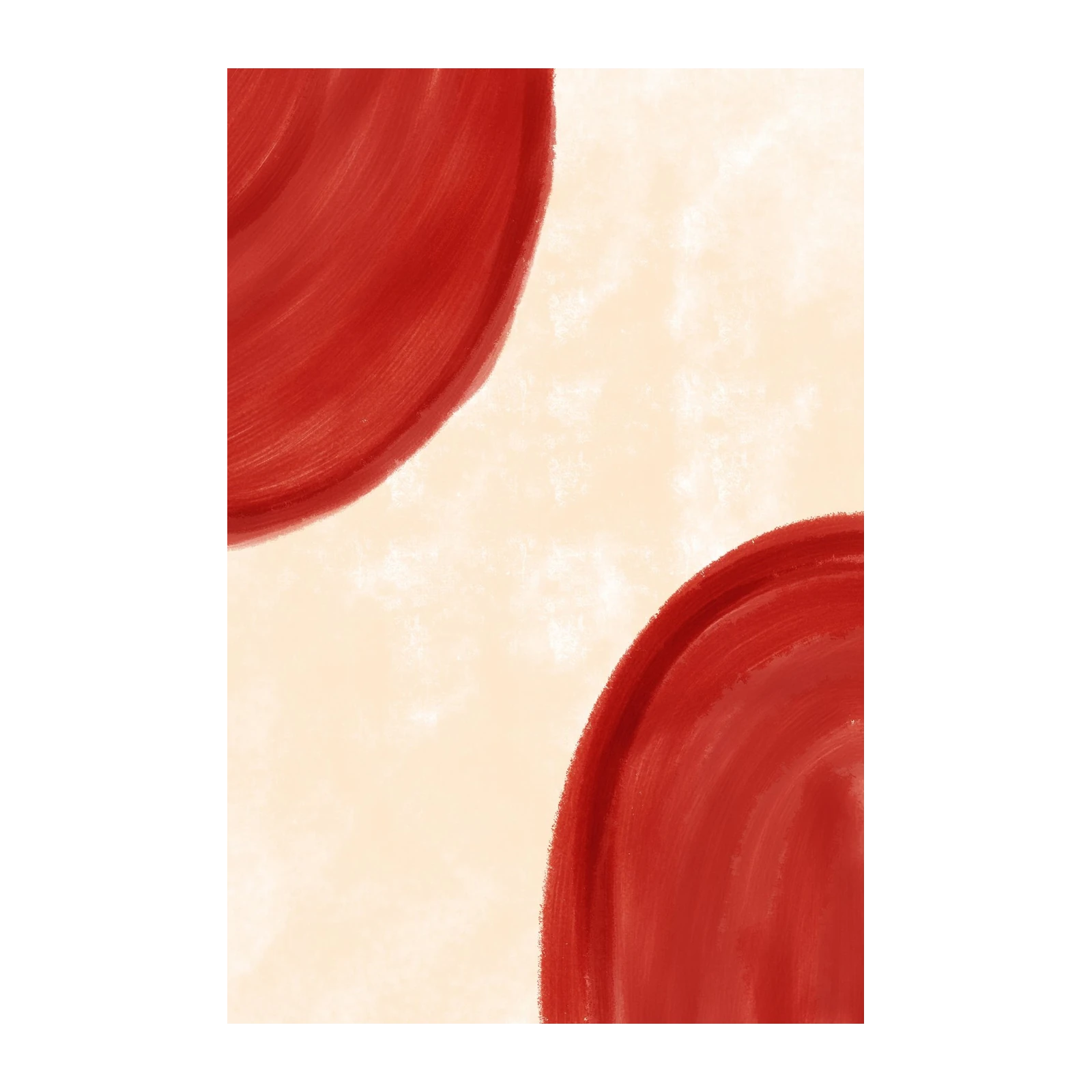 Abstract Red Arc Wall Art - Modern Wall Art