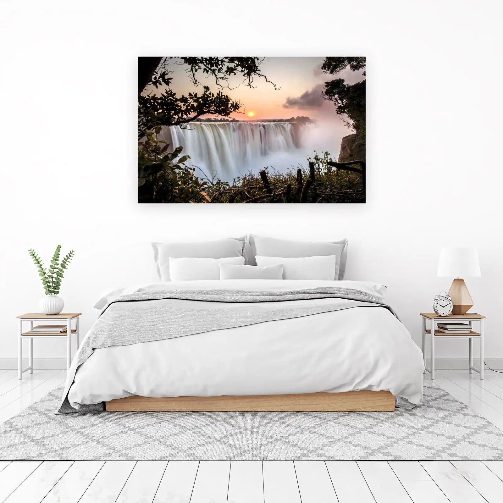 Majestic Victoria Falls Sunset Wall Art