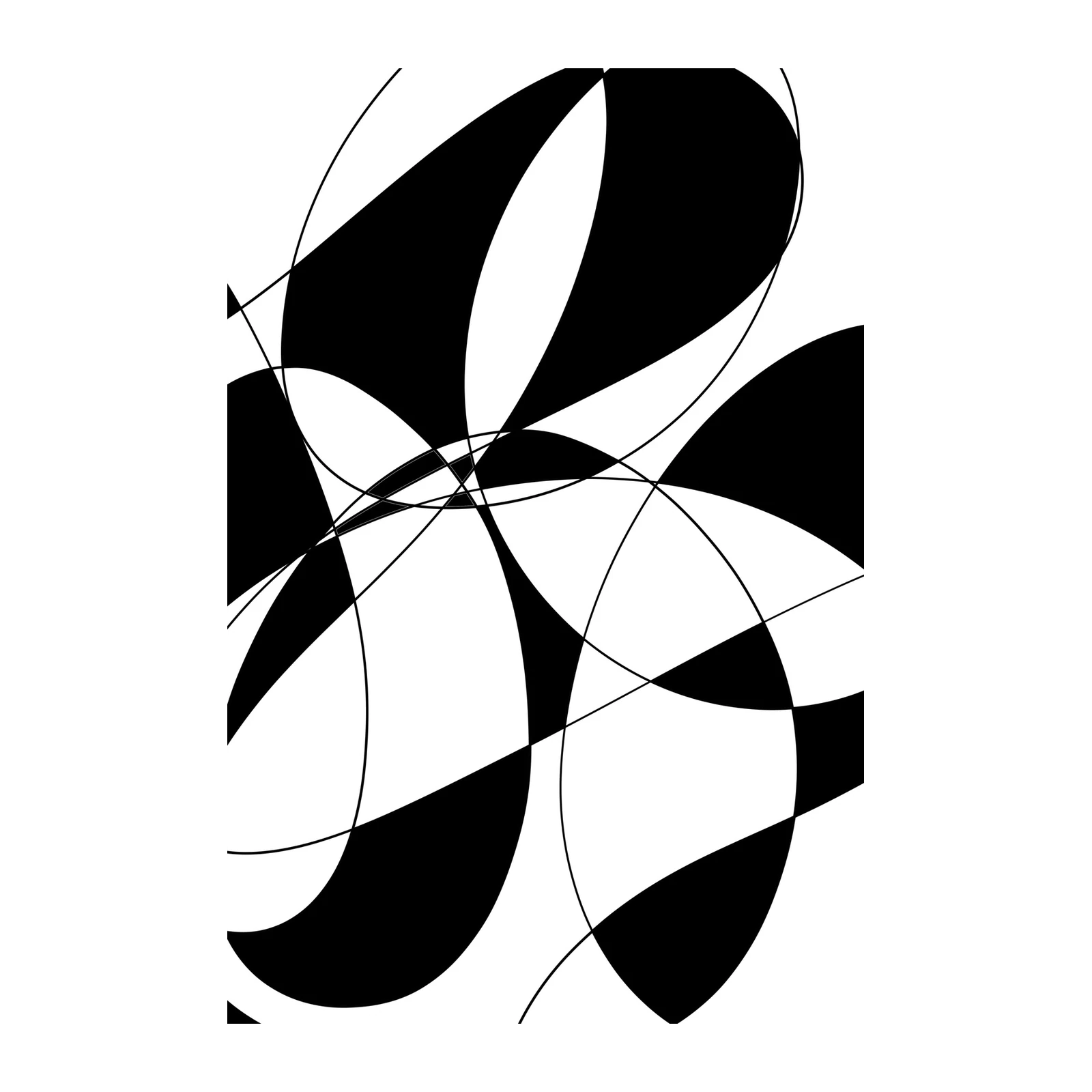 Monochromatic Abstract Flow Wall Art