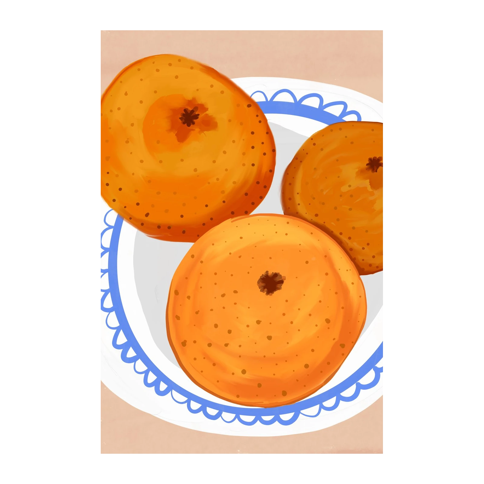 Vibrant Oranges Still Life Wall Art