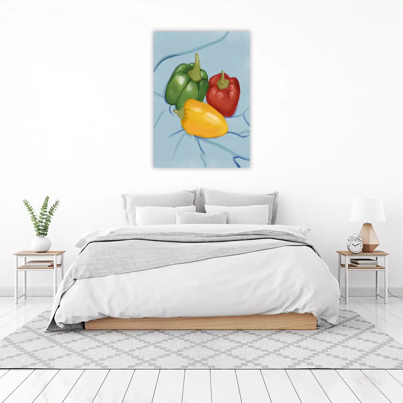 Vibrant Bell Pepper Trio Wall Art