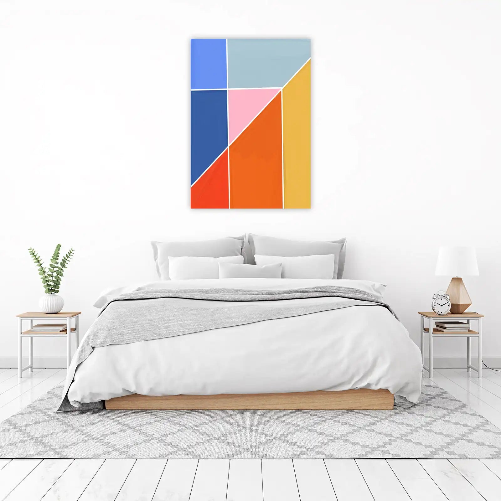 Geometric Pop Abstract Wall Art for Modern Decor