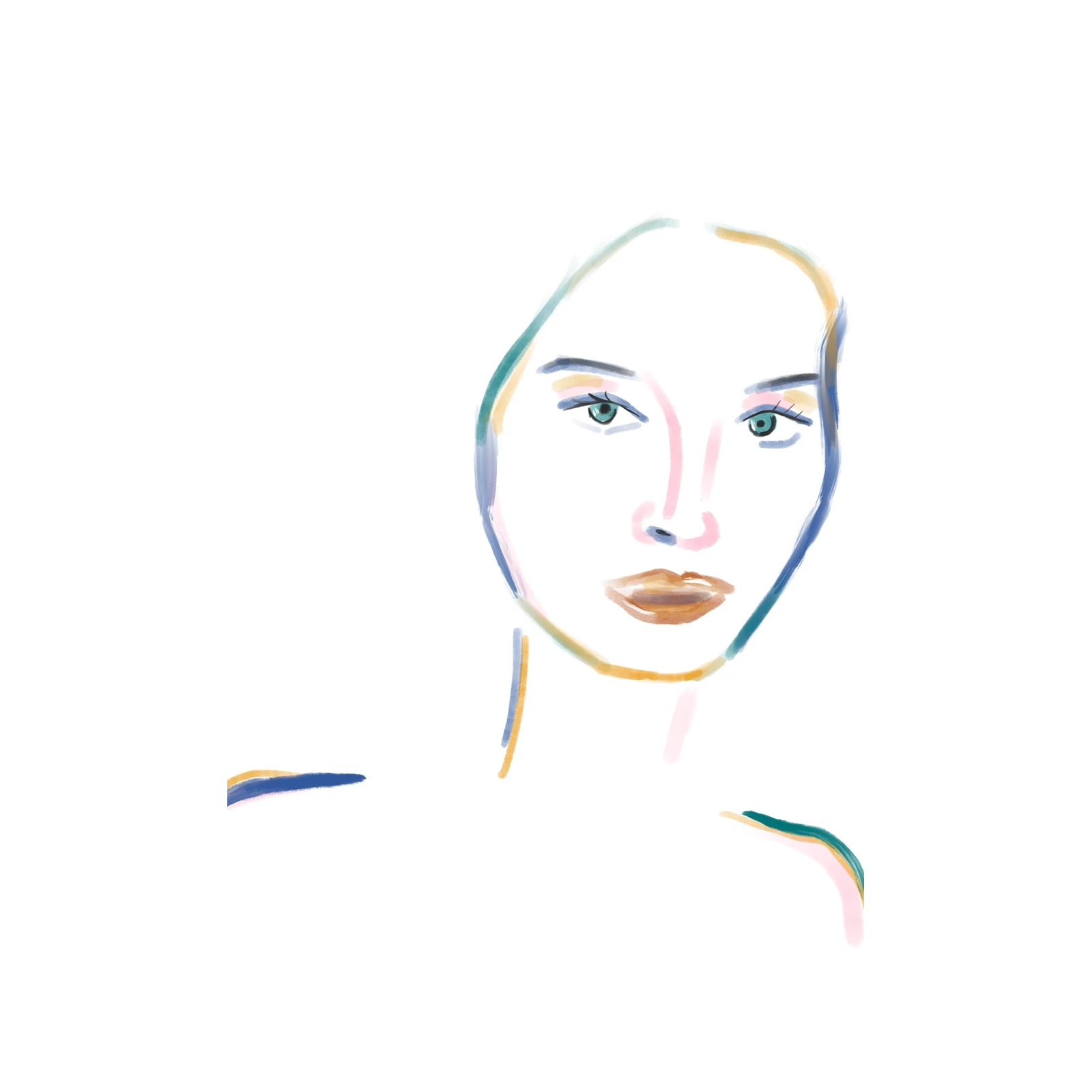 Minimalist Portrait Line Art Wall Art