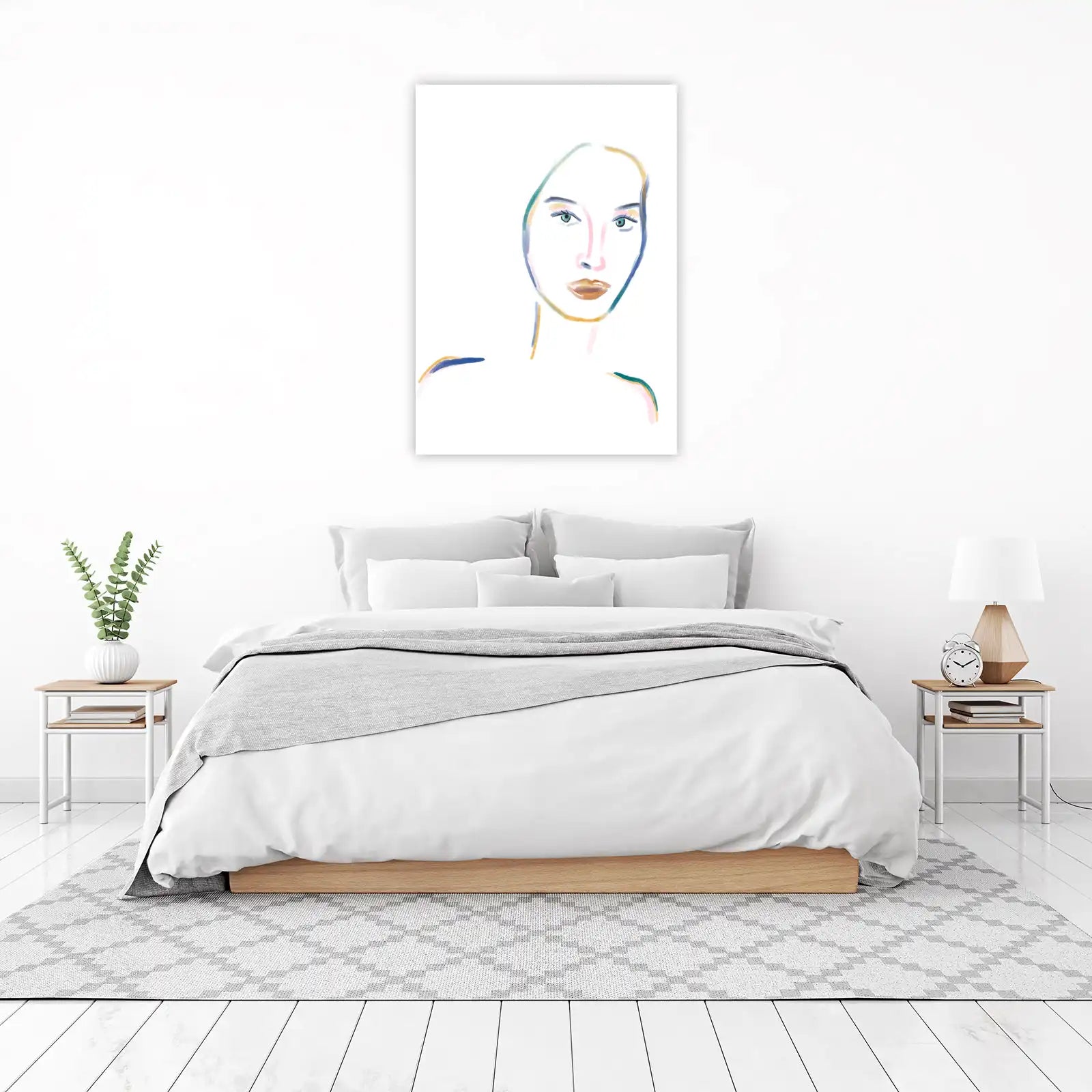 Minimalist Portrait Line Art Wall Art
