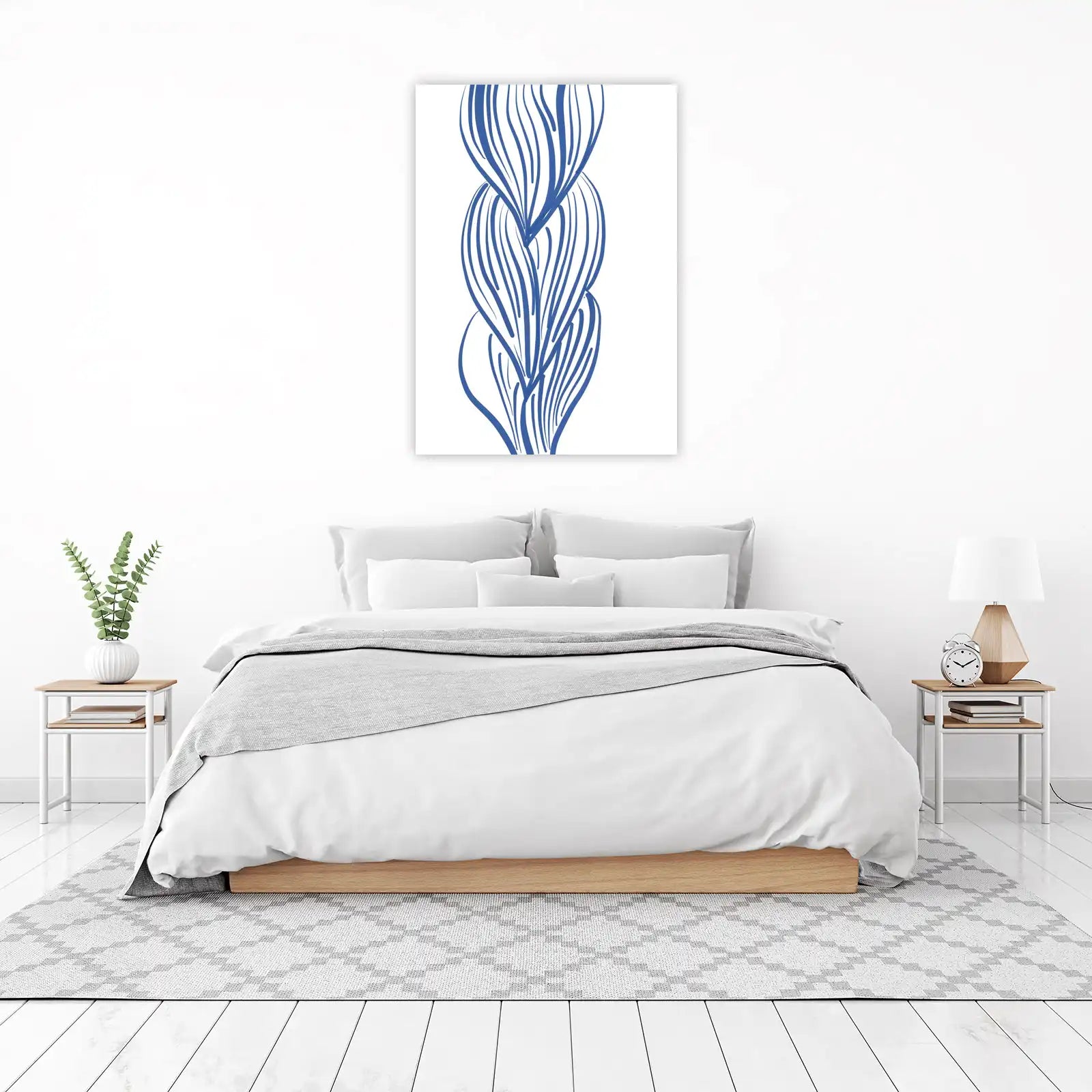 Blue Swirls Abstract Art Wall Art