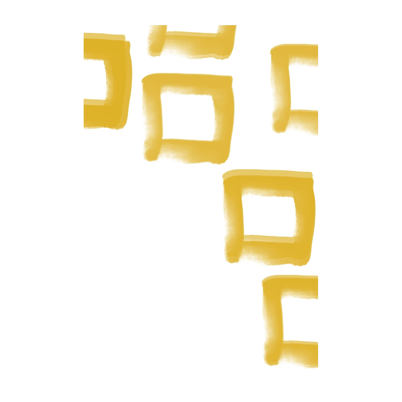 Abstract Gold Square Geometric Wall Art