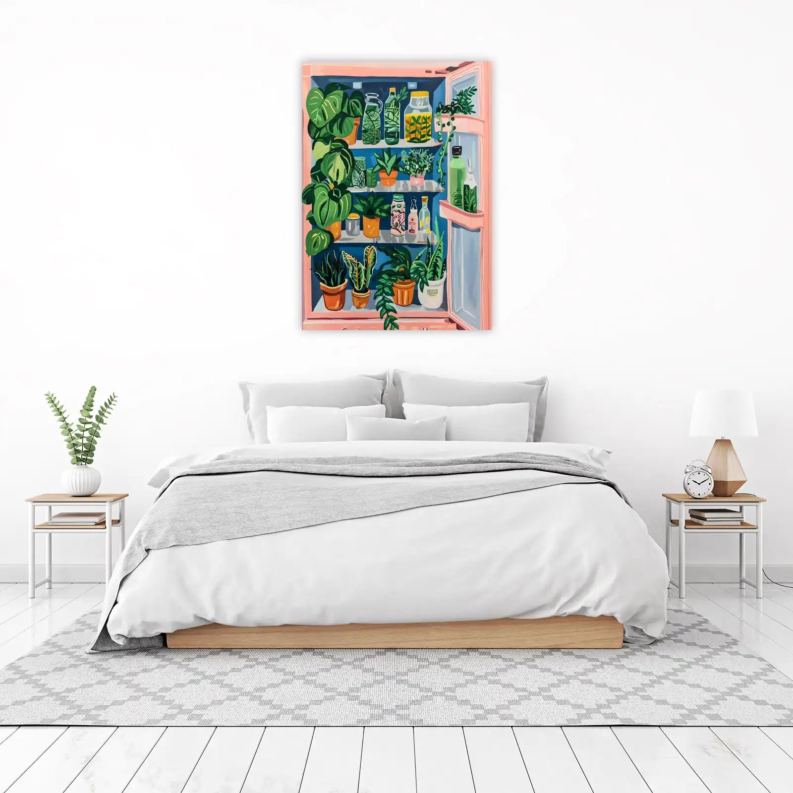 Vibrant Indoor Jungle Fridge Wall Art