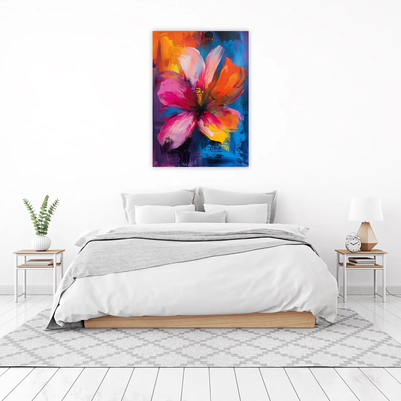Vibrant Abstract Floral Wall Art