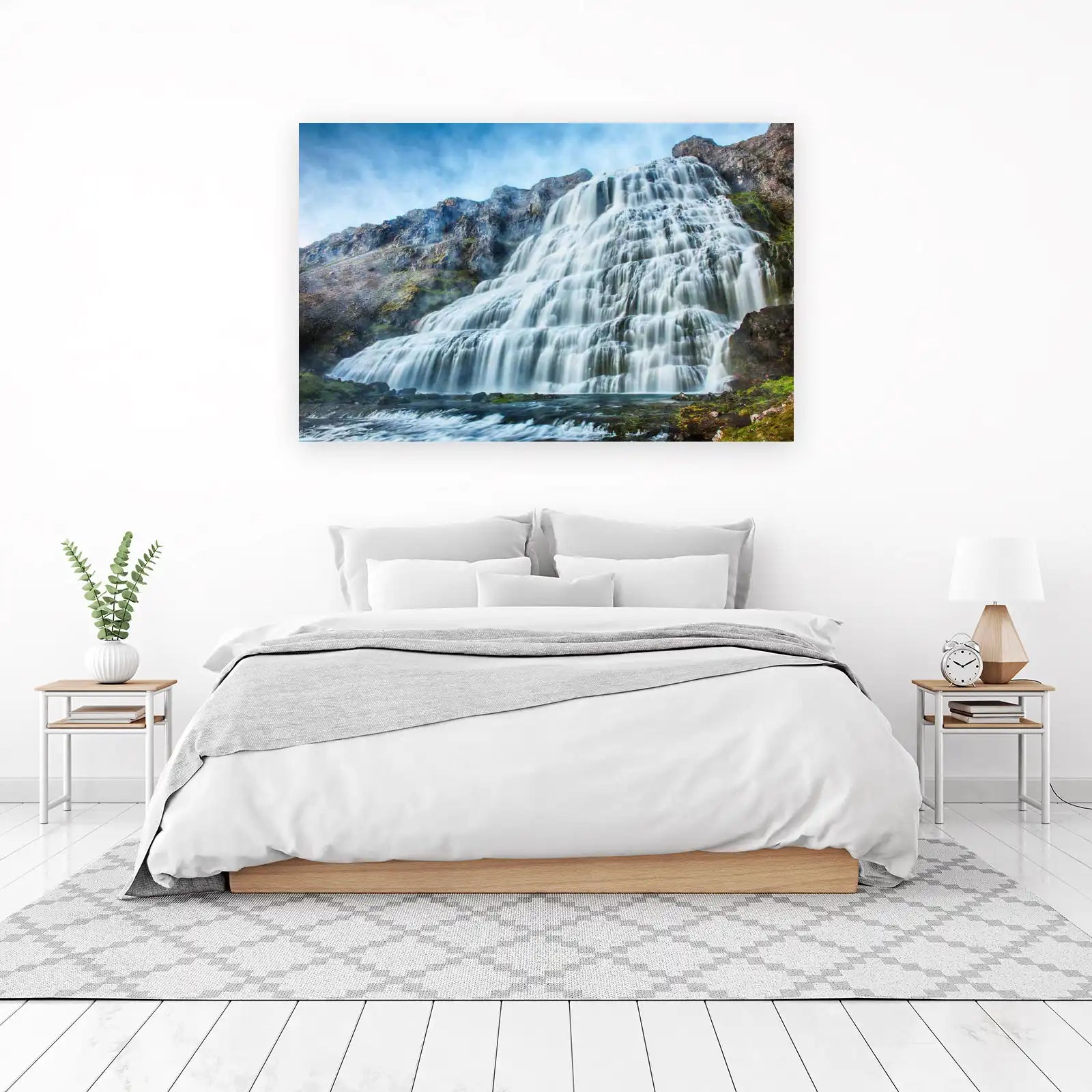 Majestic Waterfall Iceland Wall Art