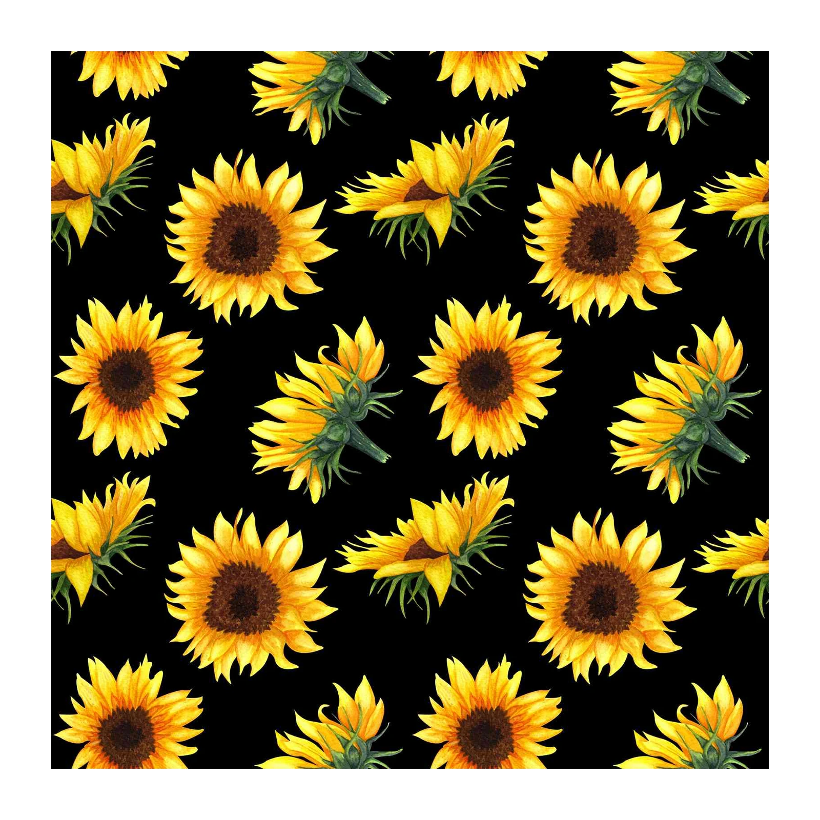 Vibrant Sunflower Pattern Wall Art