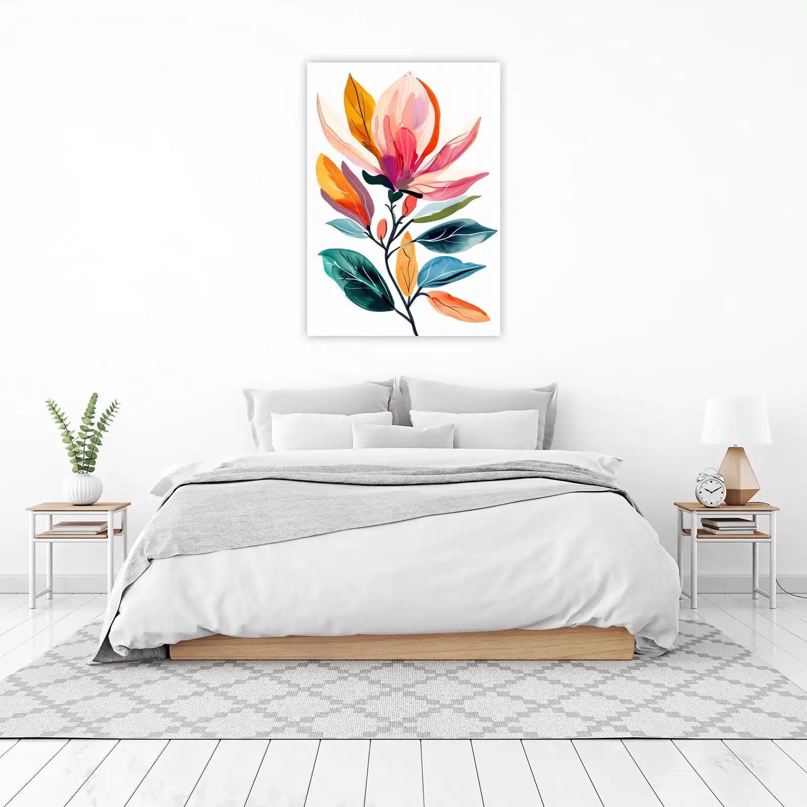 Vibrant Floral Watercolor Wall Art