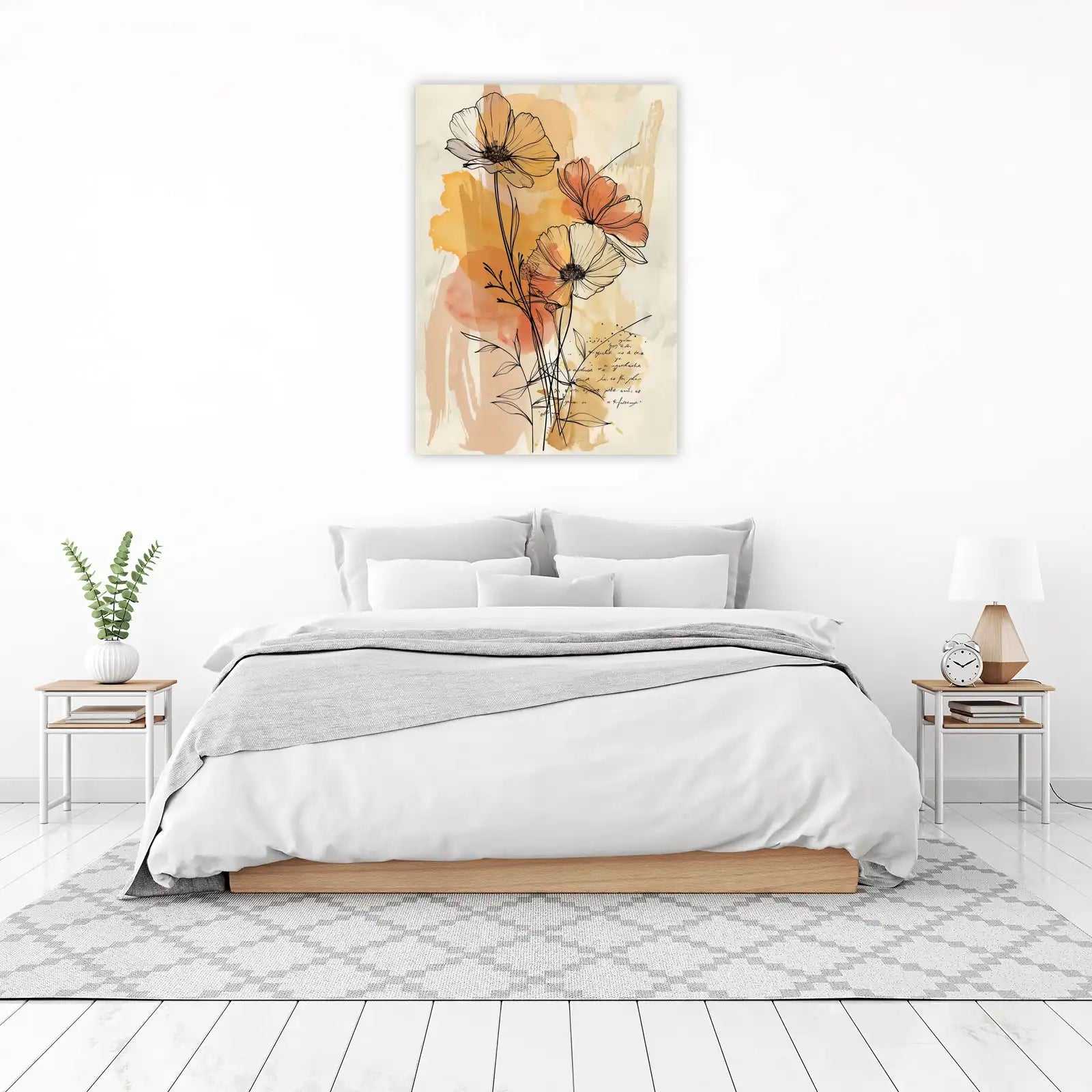Abstract Floral Botanical Line Art Wall Art