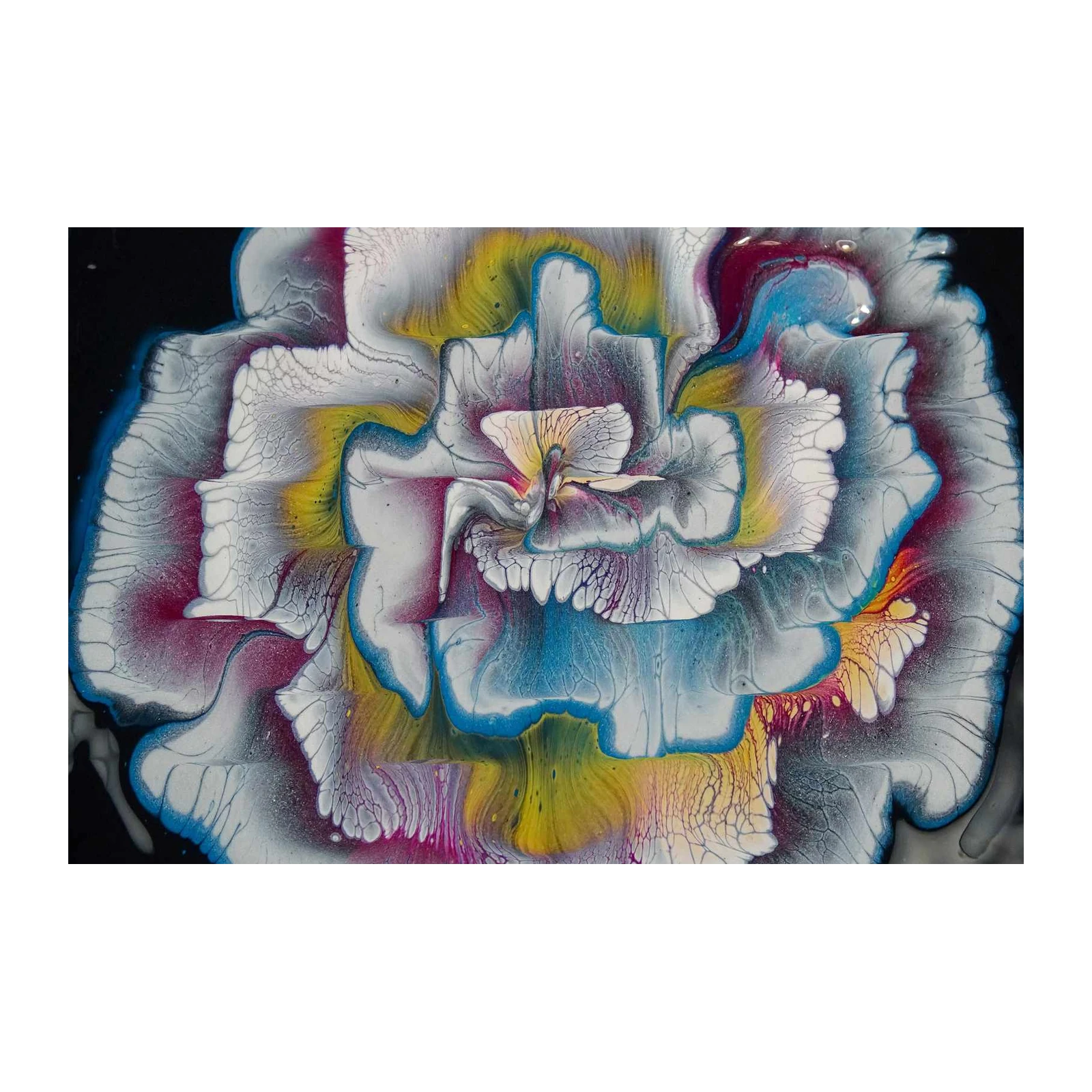 Vibrant Abstract Floral Splash Wall Art
