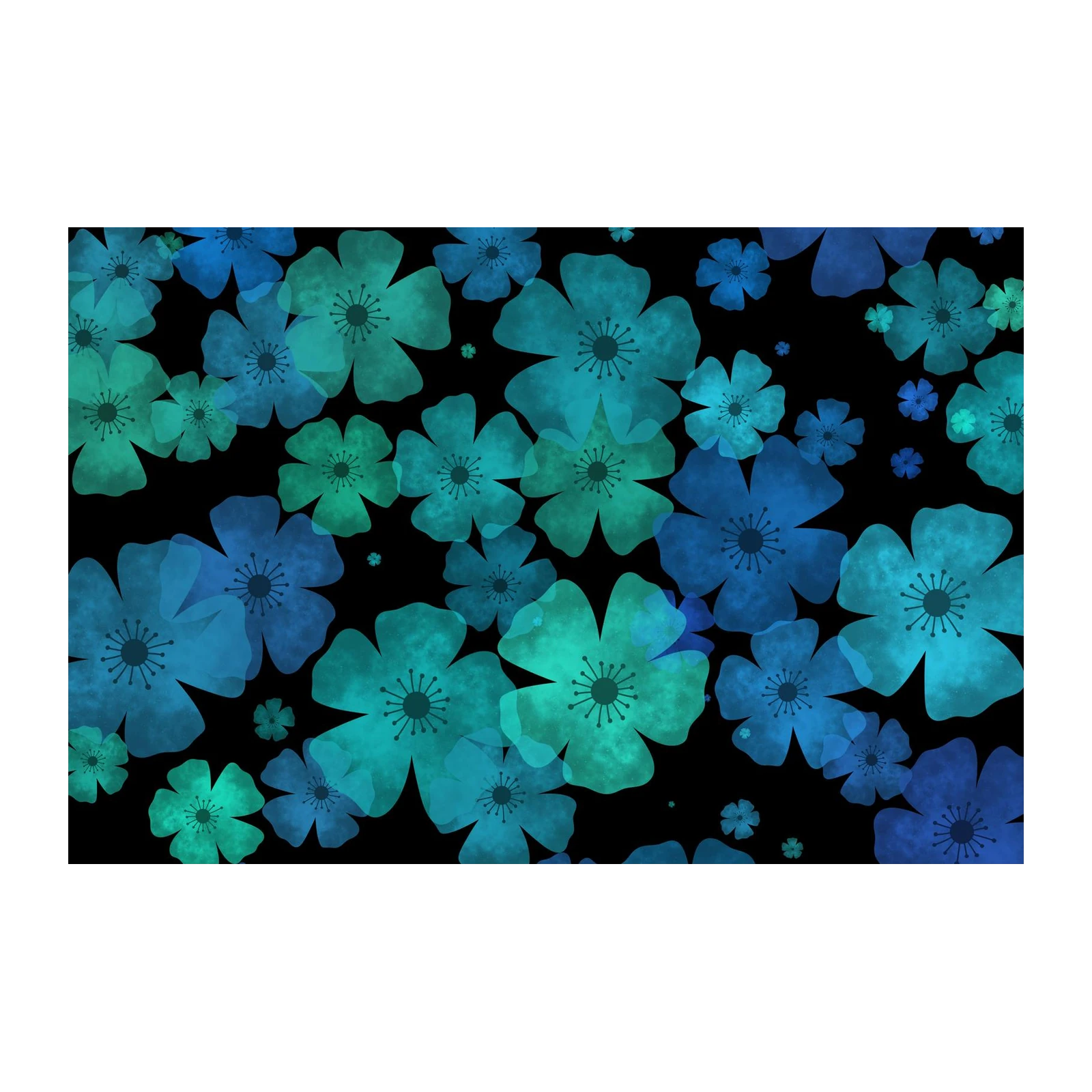 Ocean Bloom Floral Watercolor Wall Art