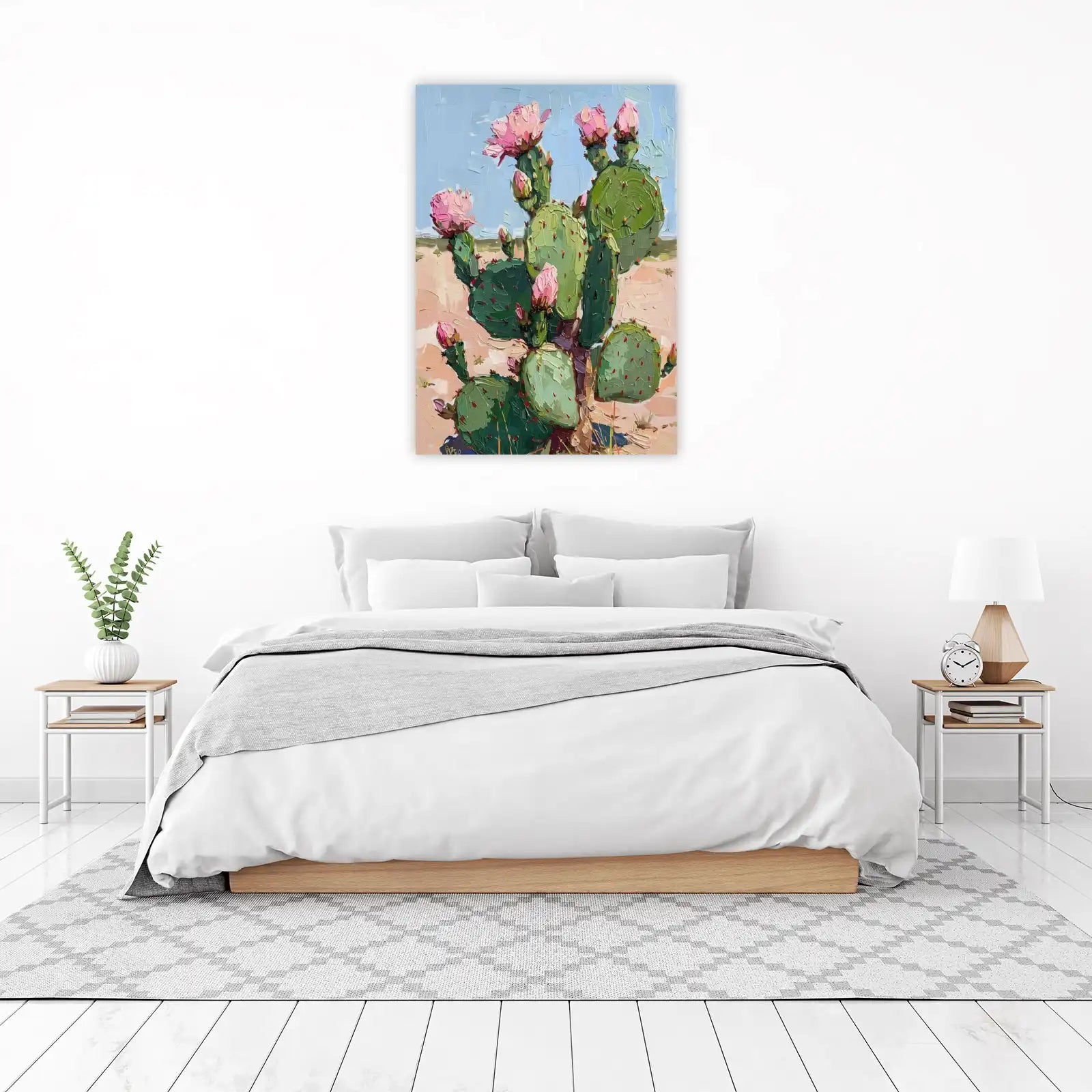 Vibrant Desert Bloom Prickly Pear Wall Art