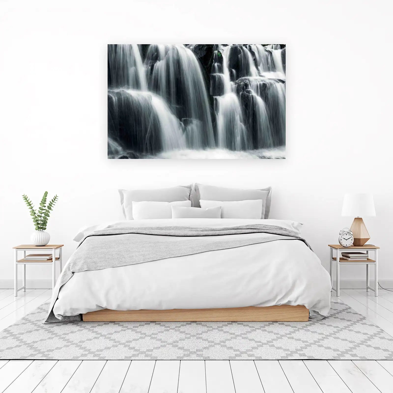 Serene Waterfall Landscape Wall Art
