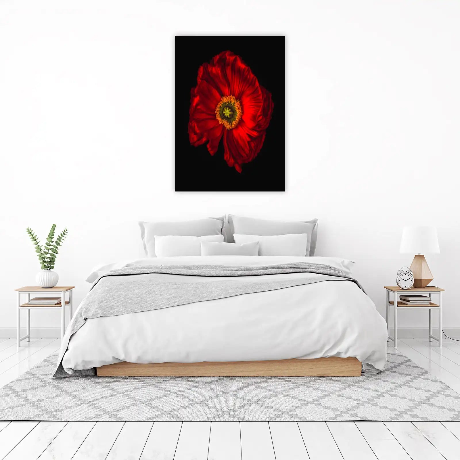 Vibrant Red Poppy Close-Up Wall Art