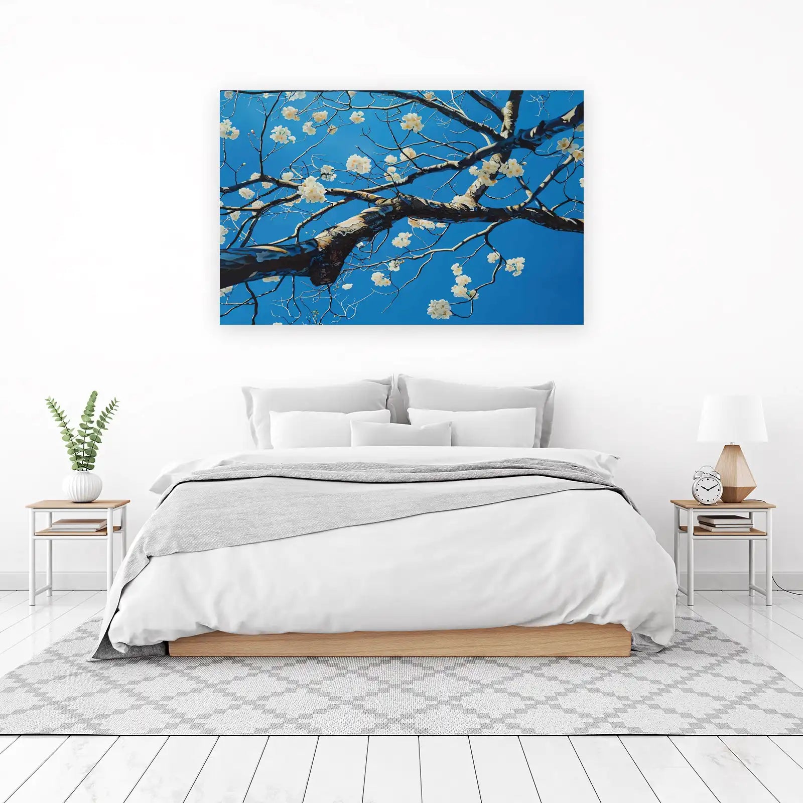 Serene Cherry Blossom Sky Wall Art