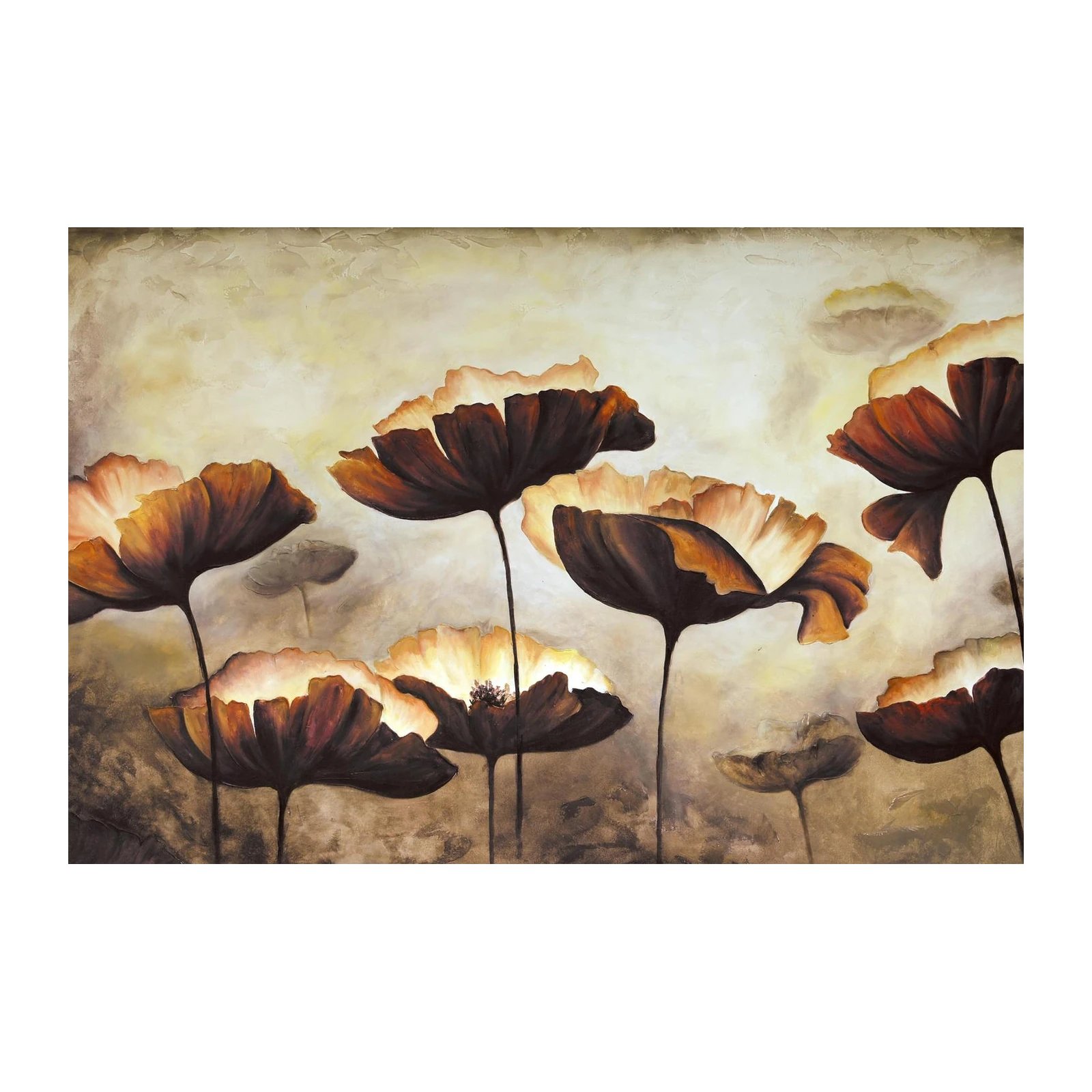 Ethereal Poppy Bloom Landscape Wall Art