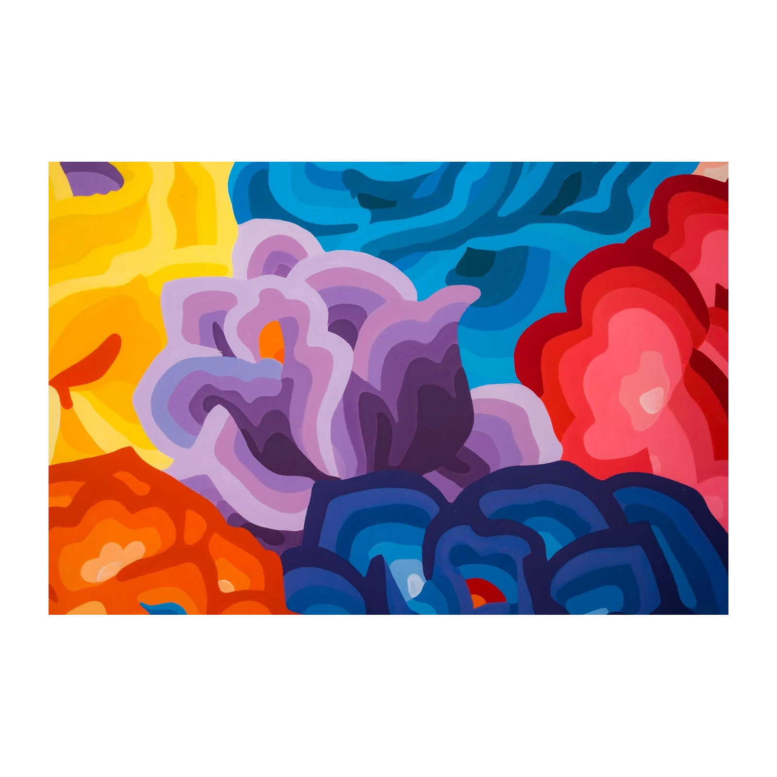 Vibrant Abstract Floral Wall Art