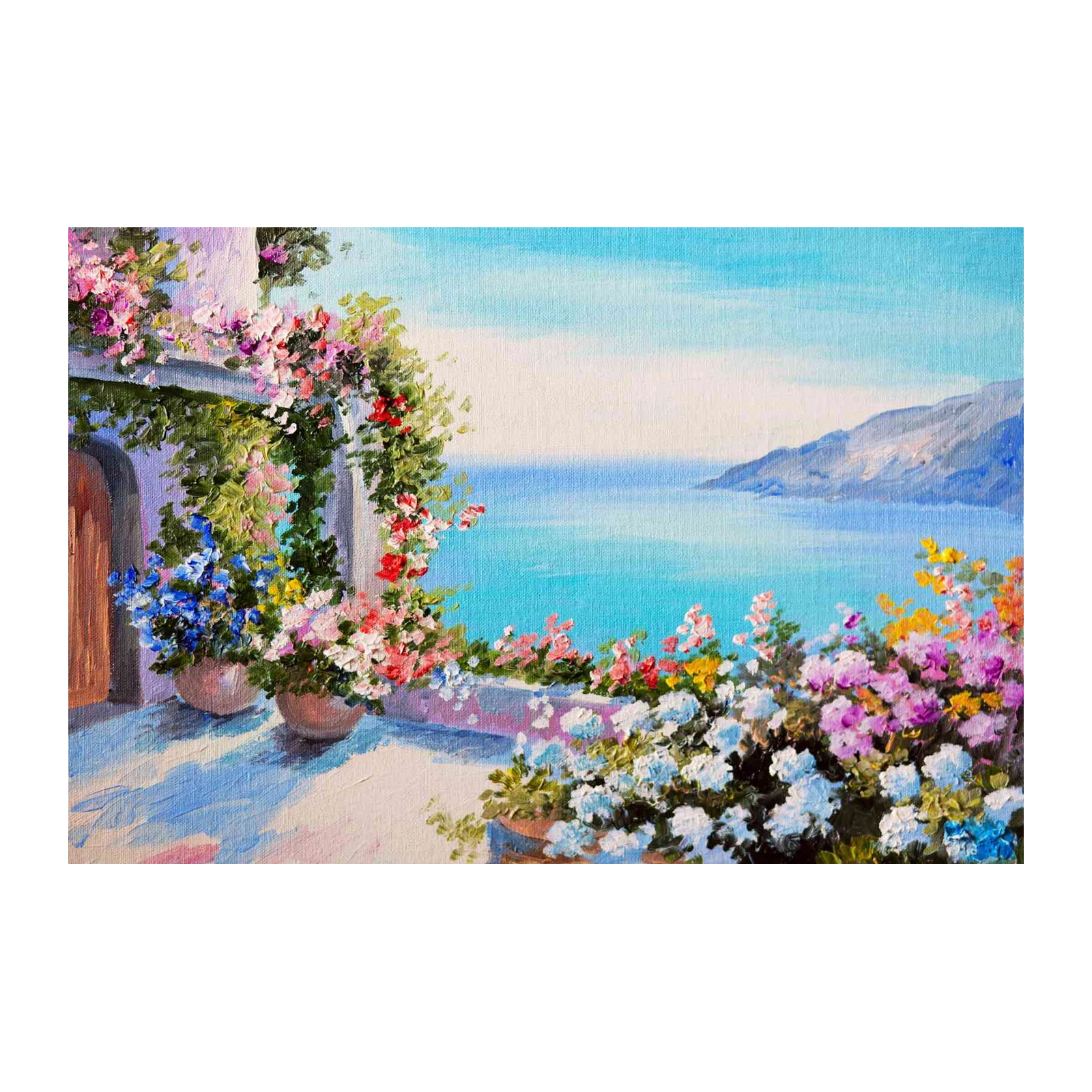 Vibrant Mediterranean Blooms Wall Art