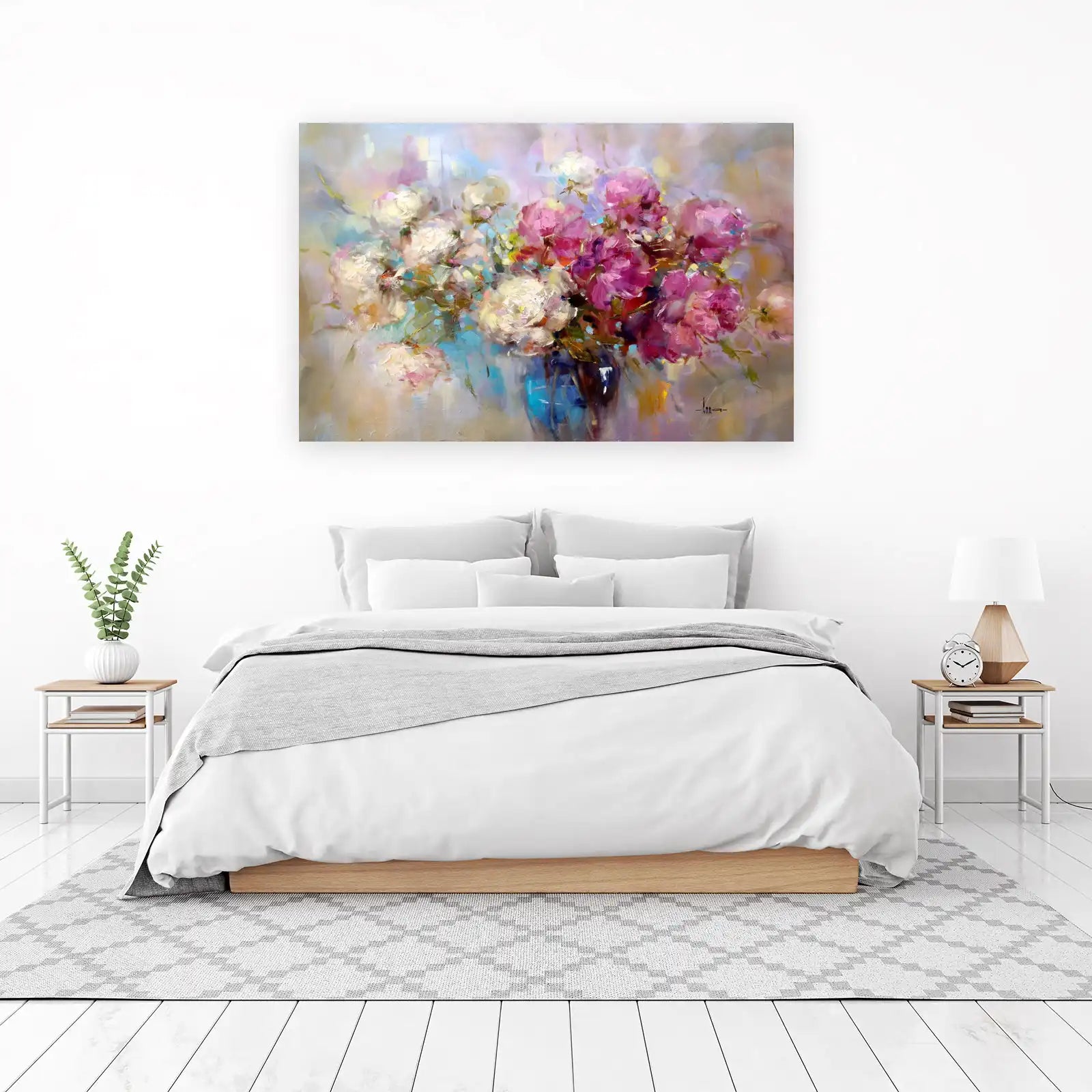 Impressionistic Peony Bouquet Wall Art