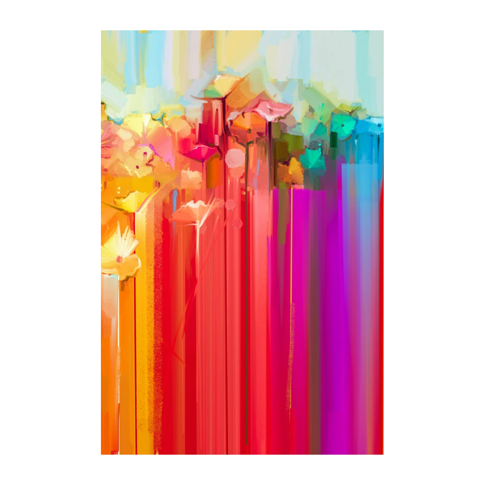 Vibrant Floral Abstract Wall Art