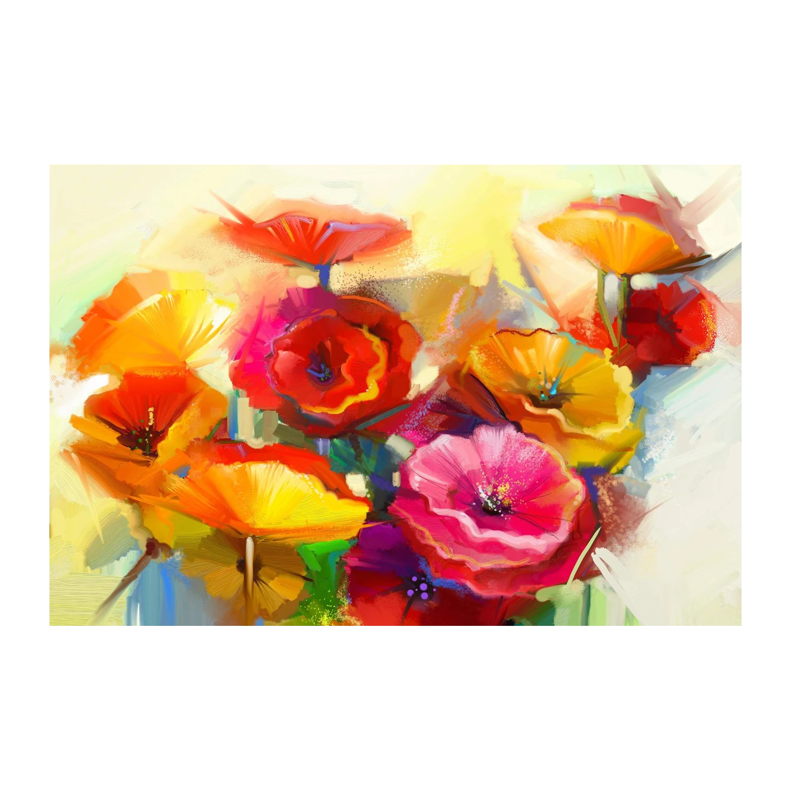 Vibrant Floral Abstract Wall Art