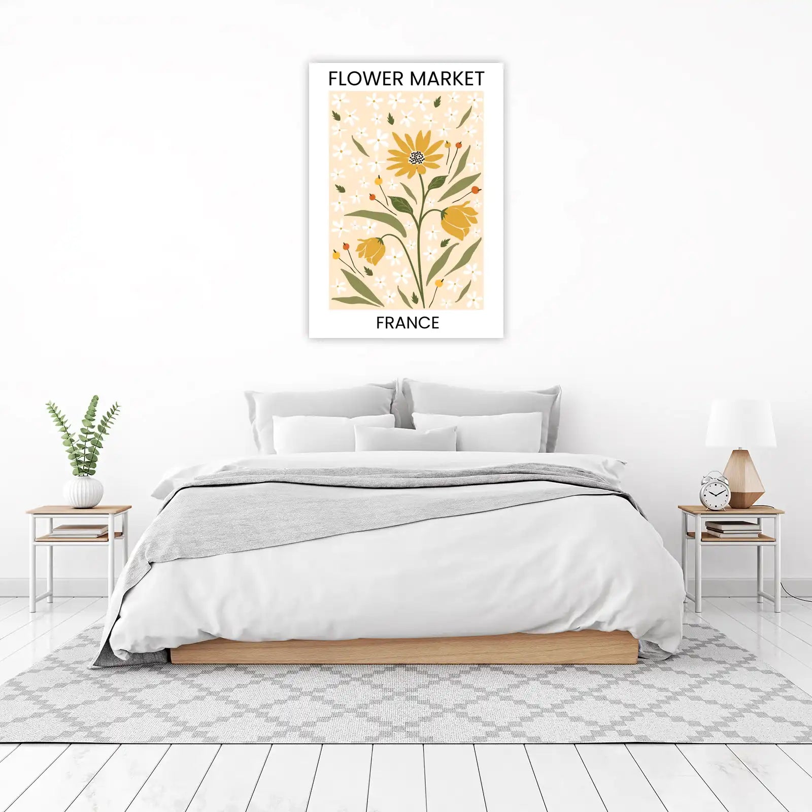 French Flower Market Yellow Floral Wall Art