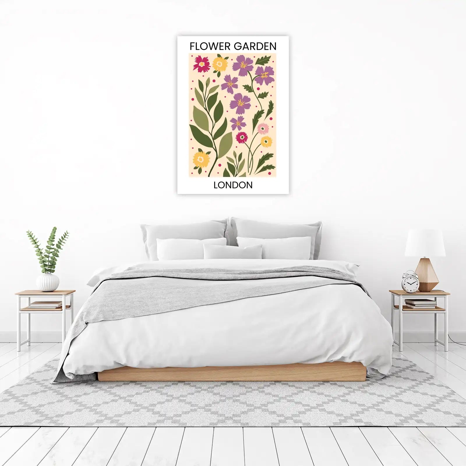 Vibrant Floral Garden London Wall Art Wall Art