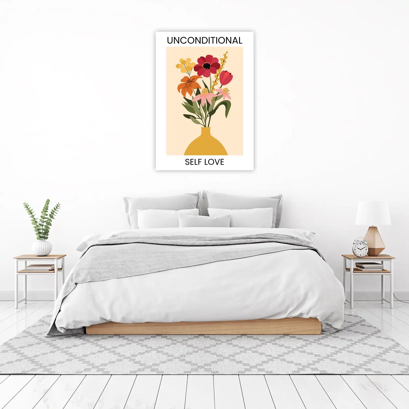Floral Self Love Unconditional Wall Art
