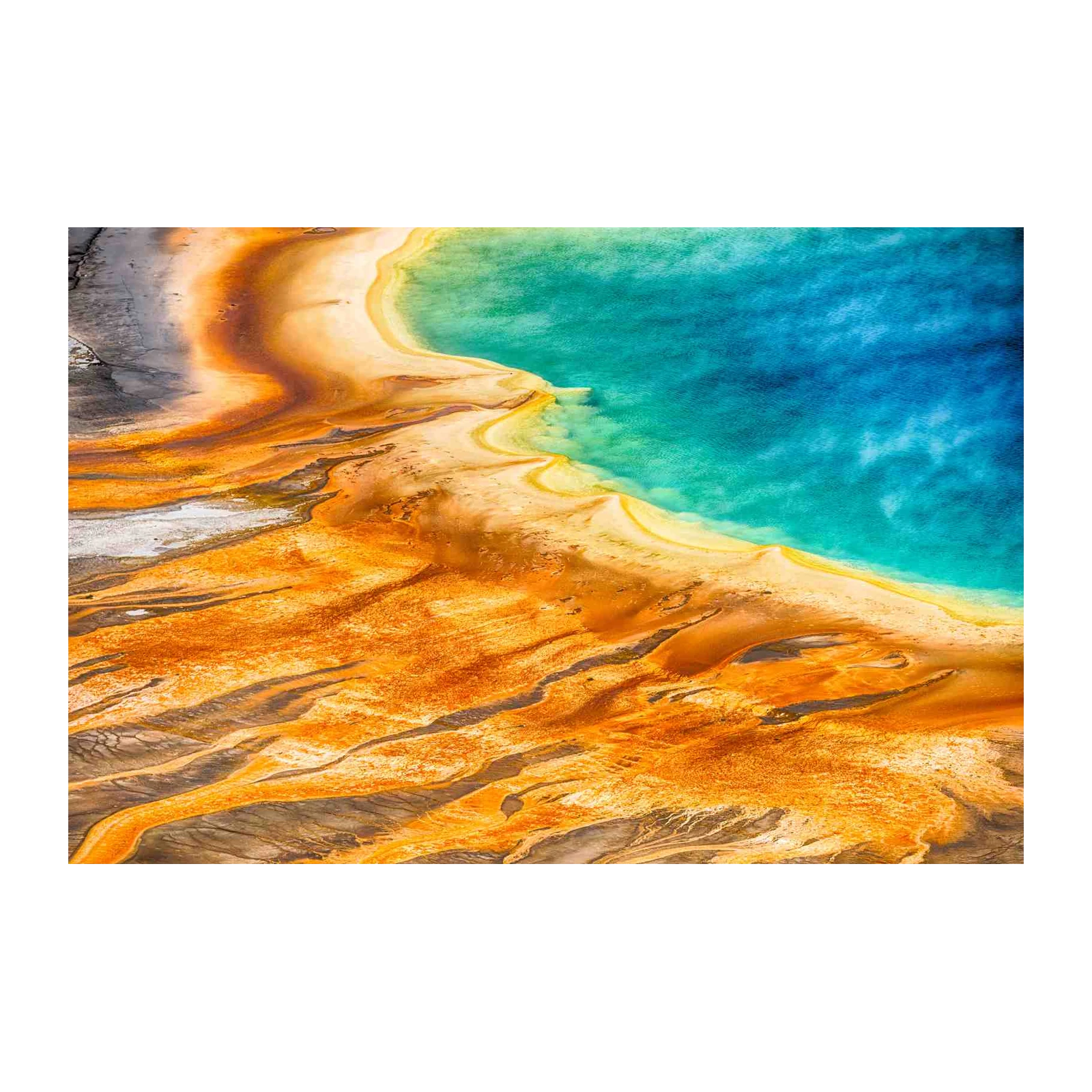 Vibrant Grand Prismatic Spring Aerial Wall Art