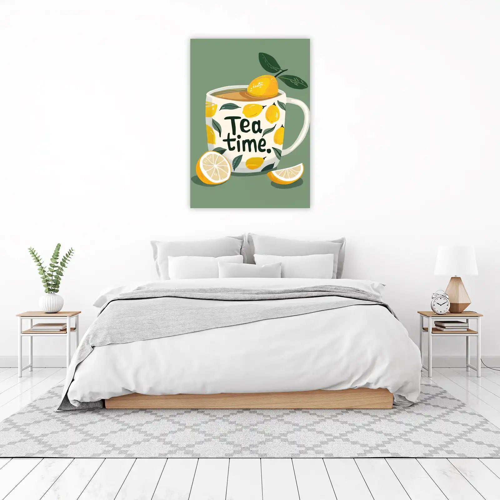 Lemon Tea Time Whimsy Wall Art