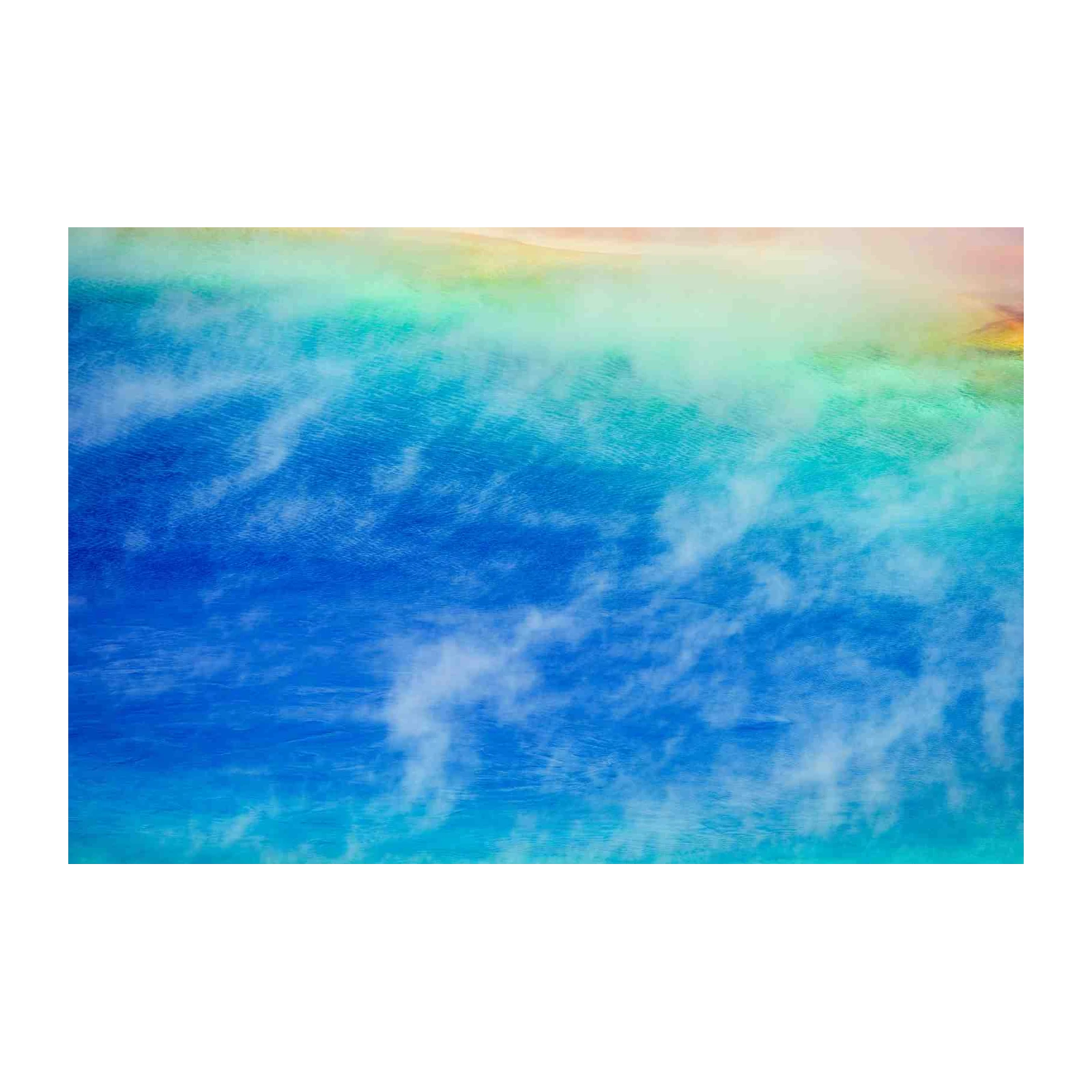 Vibrant Blue Geothermal Pool Wall Art