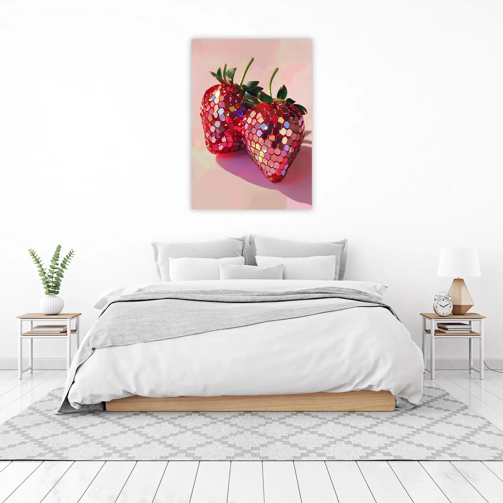 Sparkling Strawberry Duo Wall Art Wall Art