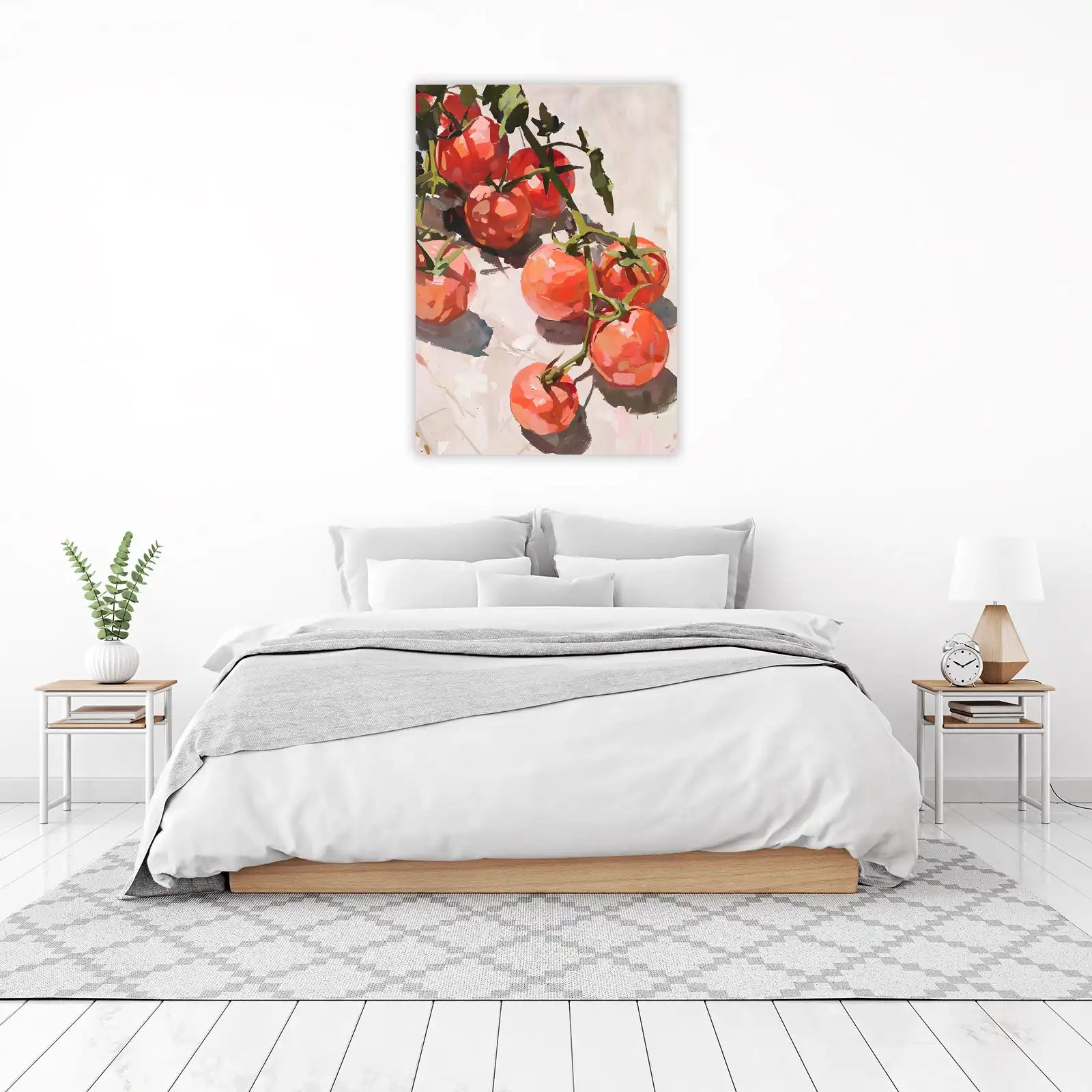 Vibrant Ripe Tomatoes Impressionist Wall Art