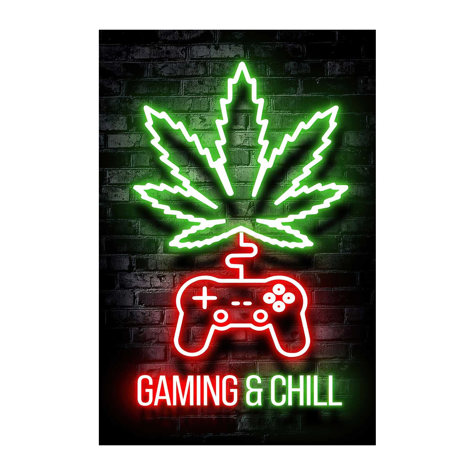Neon Gaming & Chill Wall Art