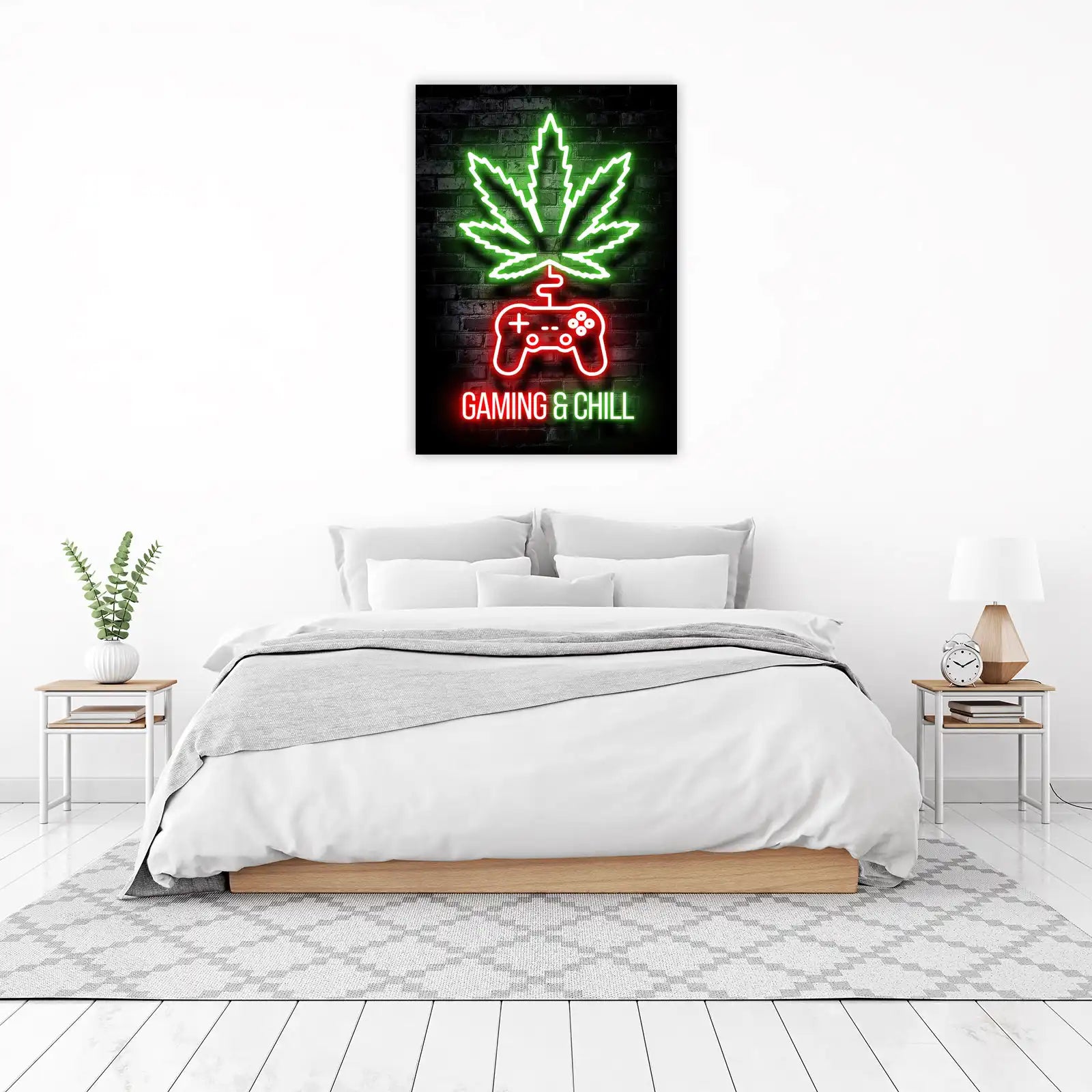 Neon Gaming & Chill Wall Art