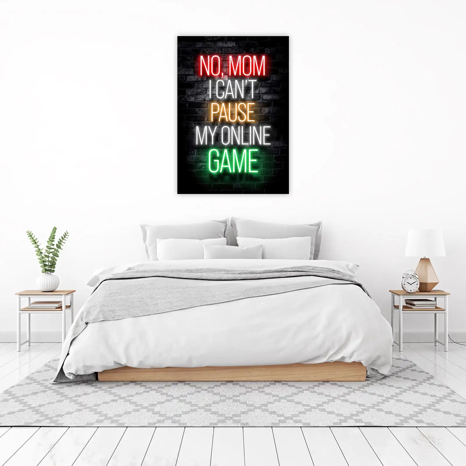 Funny Gamer Quote Neon Wall Art