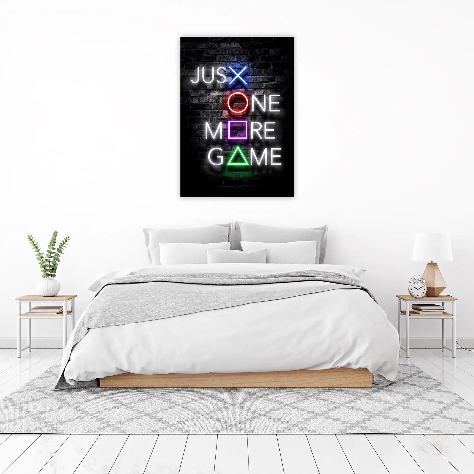 Just One More Game Neon Gamer Wall Art