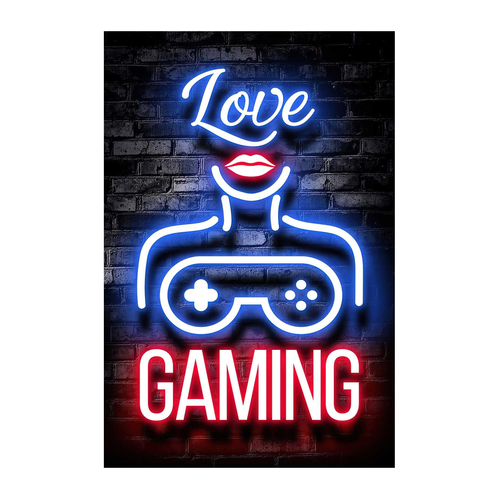 Love Gaming Neon Wall Art Wall Art