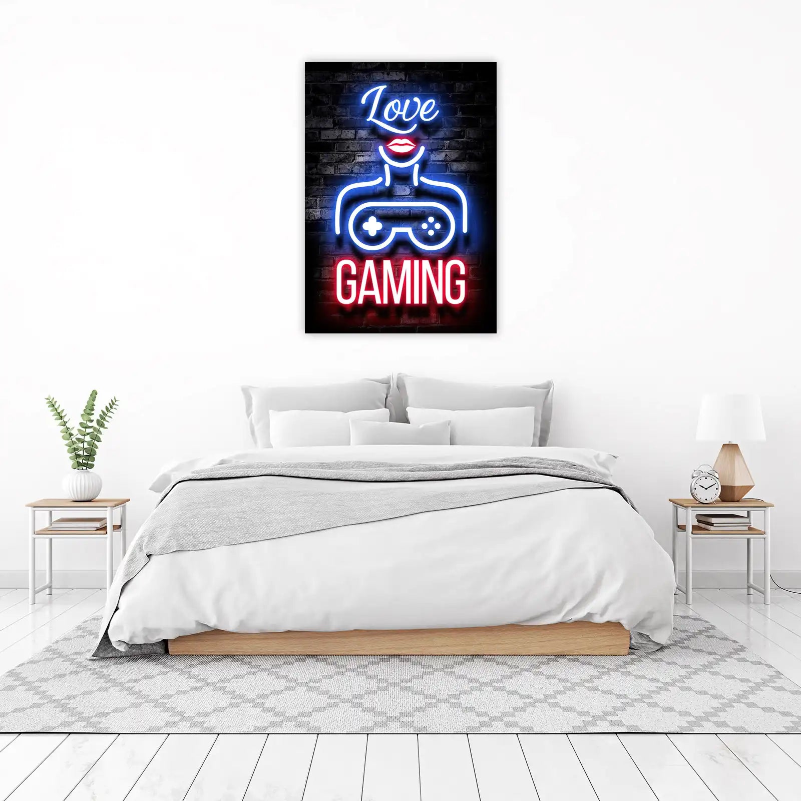 Love Gaming Neon Wall Art Wall Art
