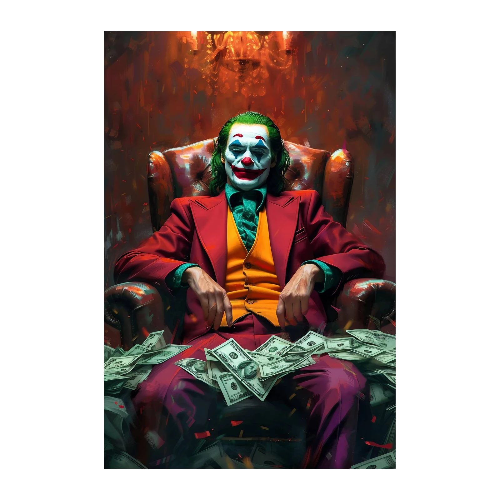 Joker Money Throne Wall Art