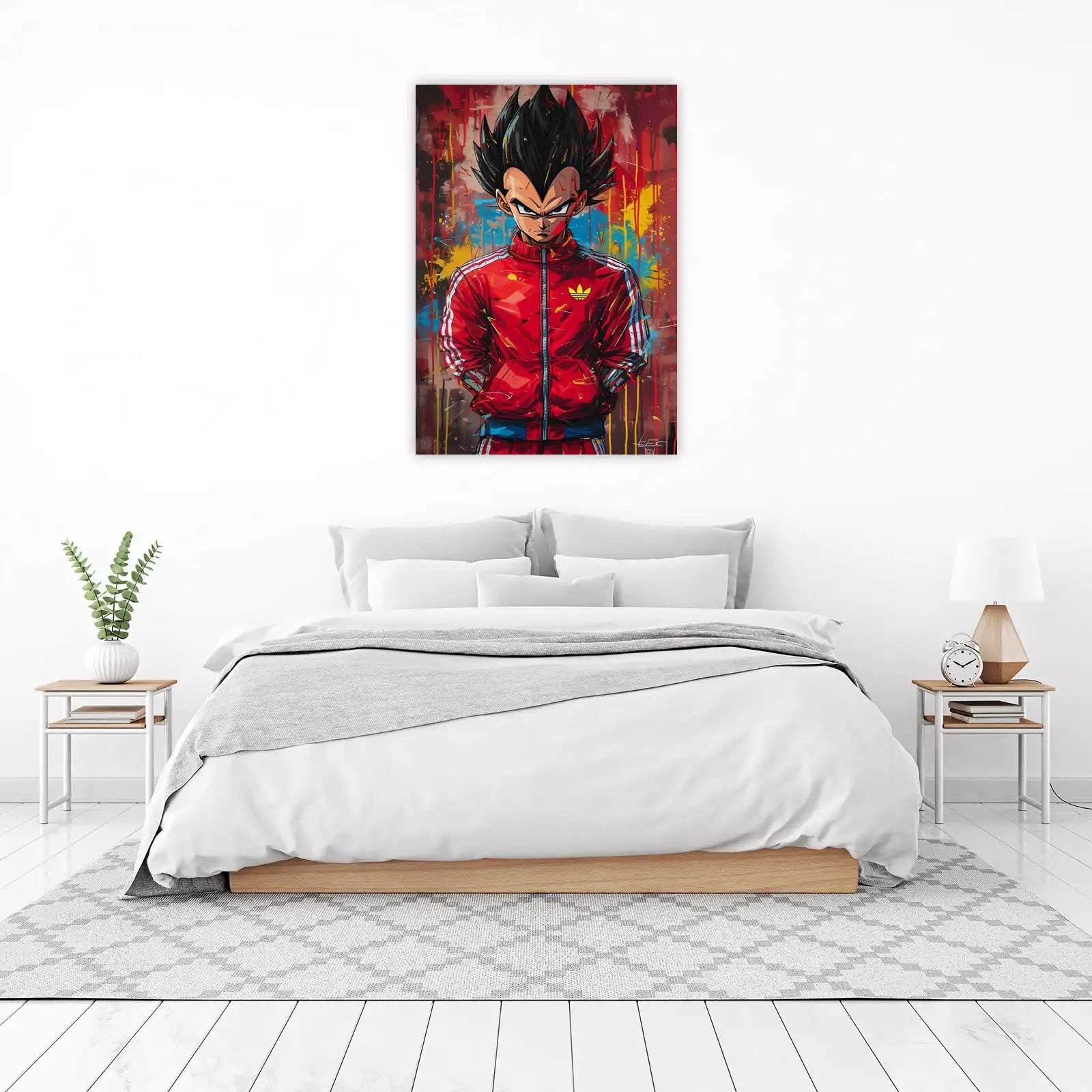 Saiyan Prince Vegeta Graffiti Art Wall Art