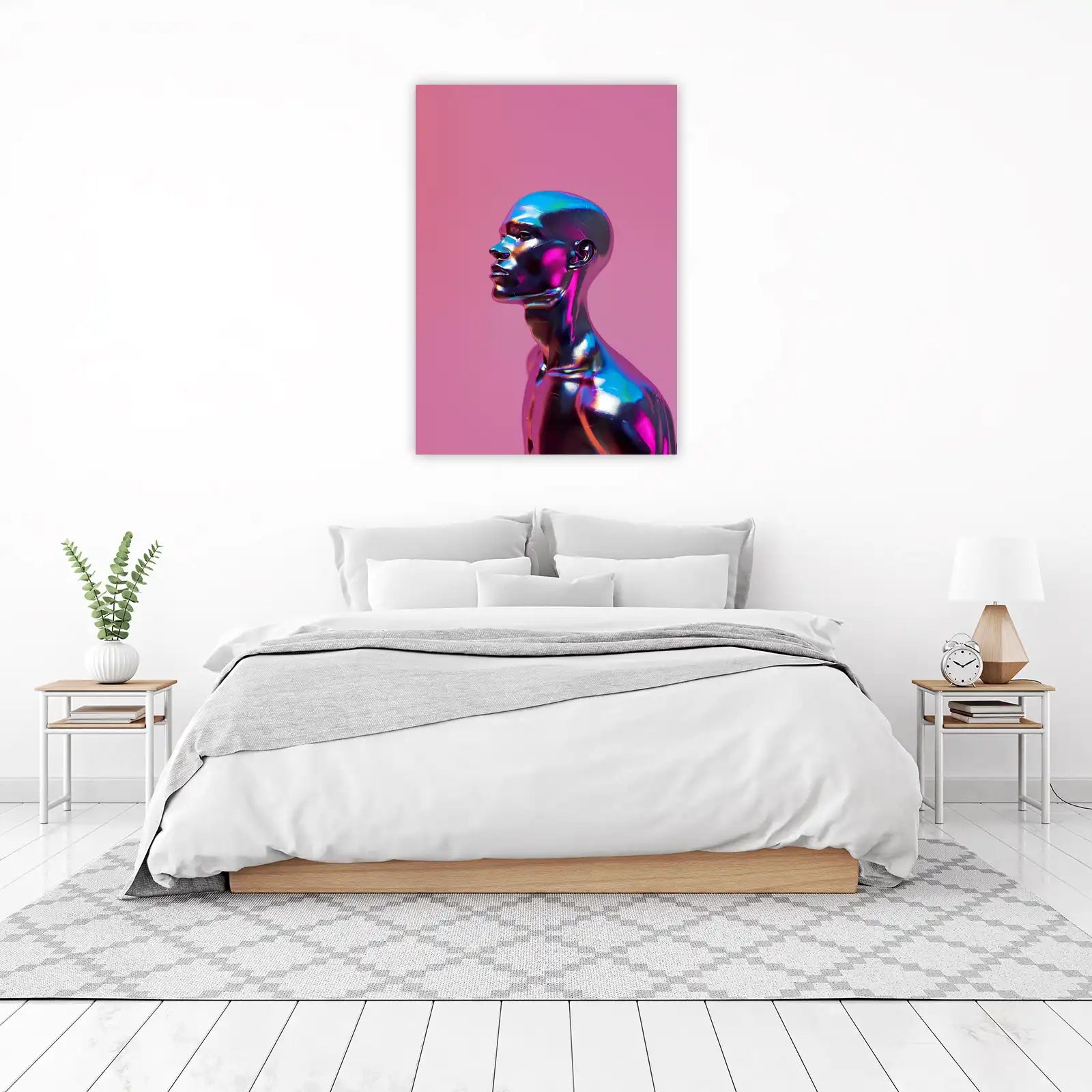 Holographic Man Profile Wall Art