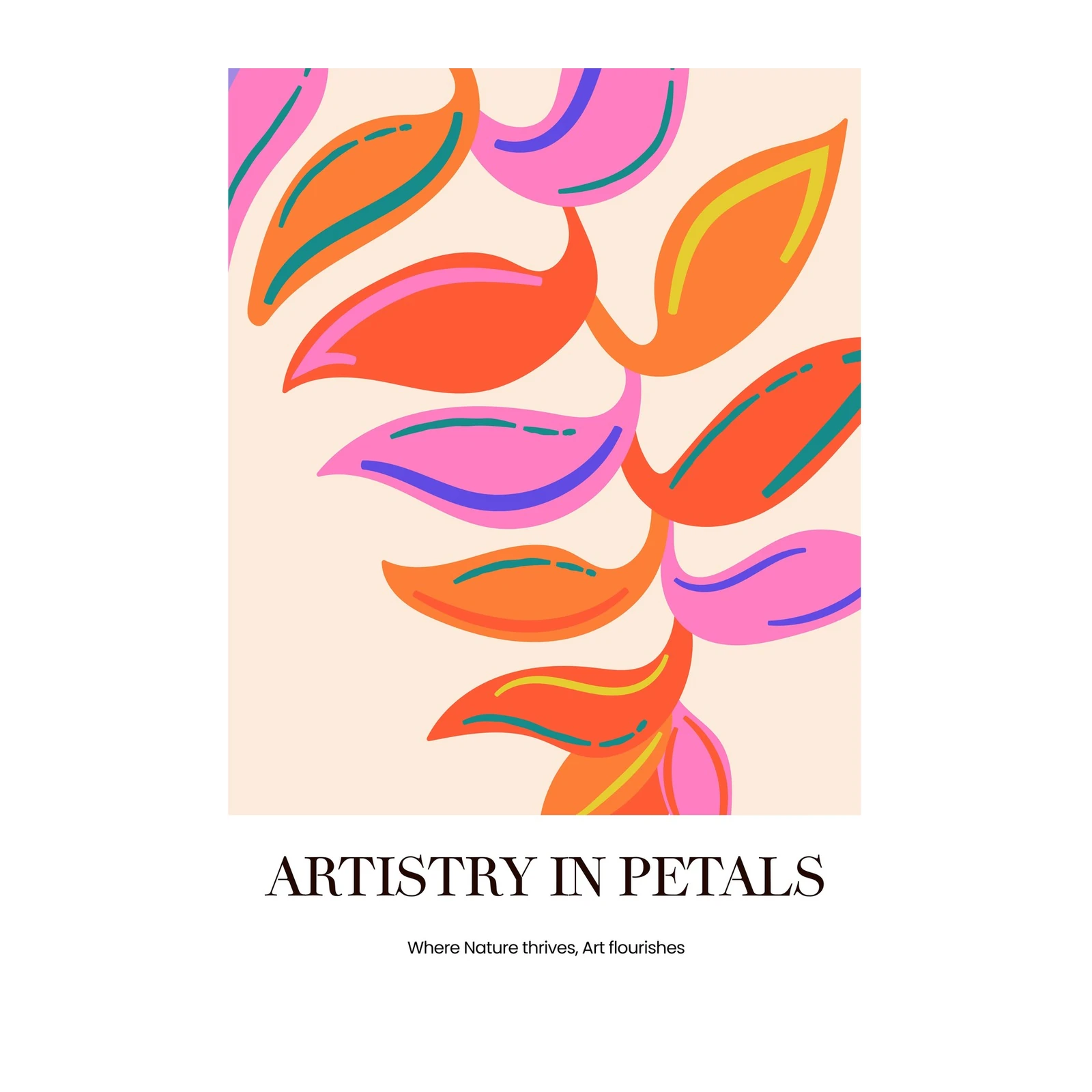 Vibrant Floral Abstract Wall Art