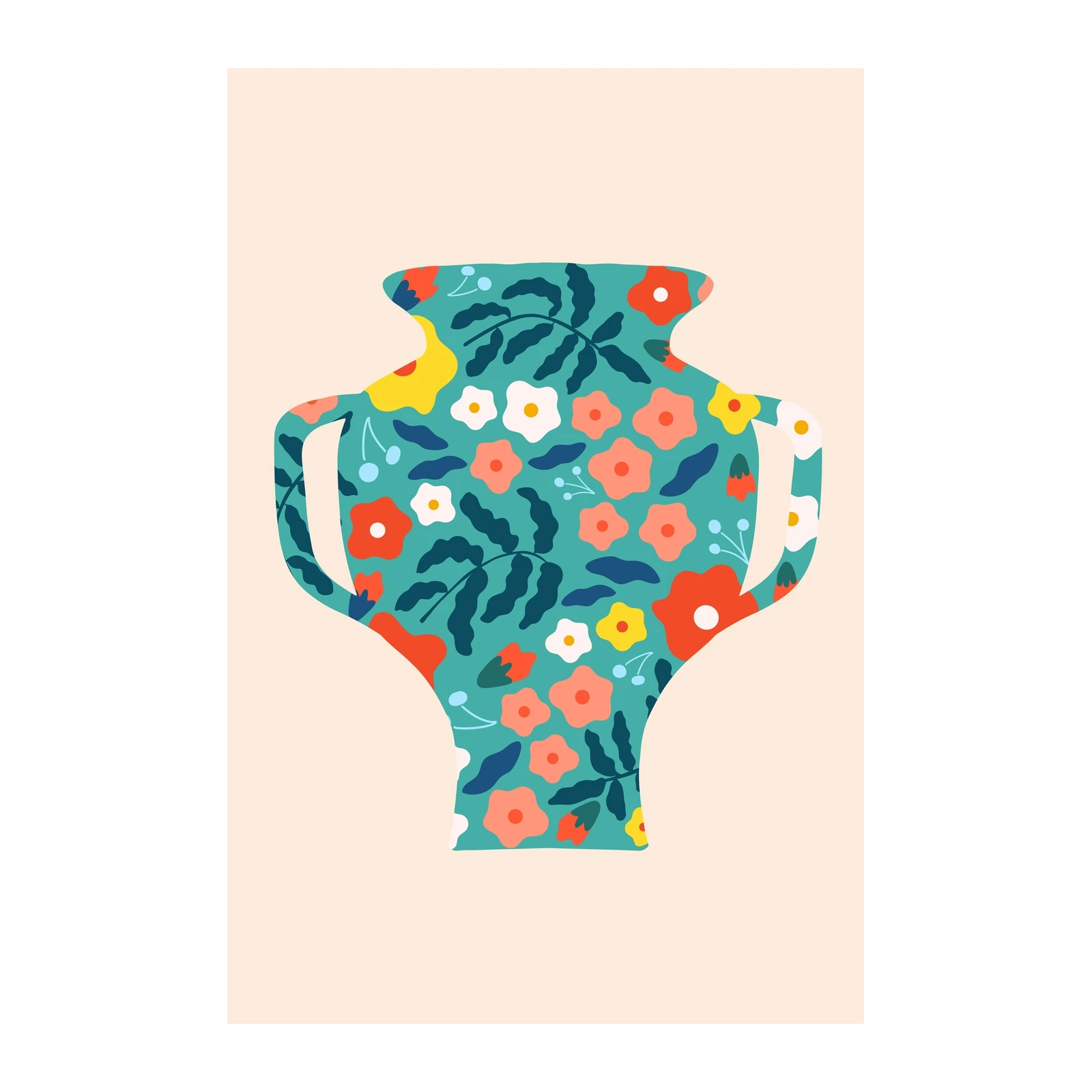Floral Vase Boho Wall Art Wall Art