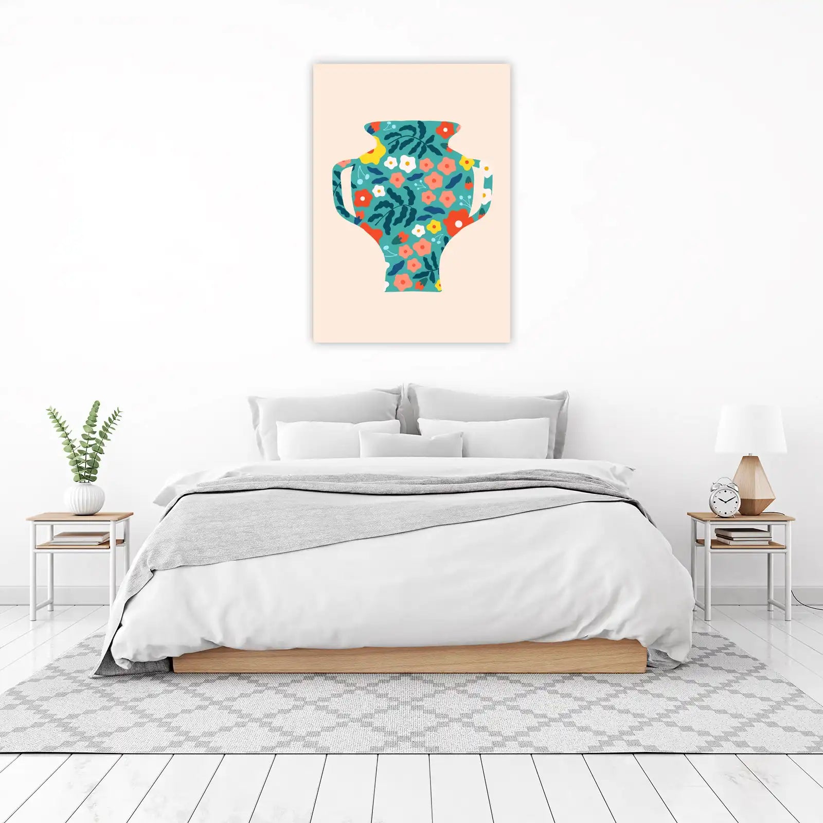 Floral Vase Boho Wall Art Wall Art