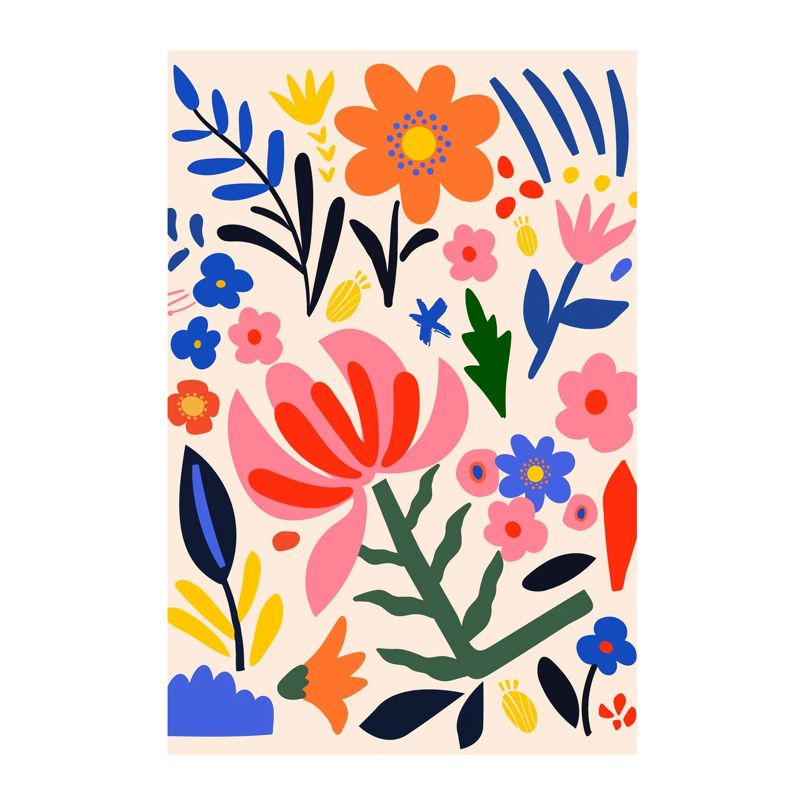 Vibrant Floral Burst Wall Art