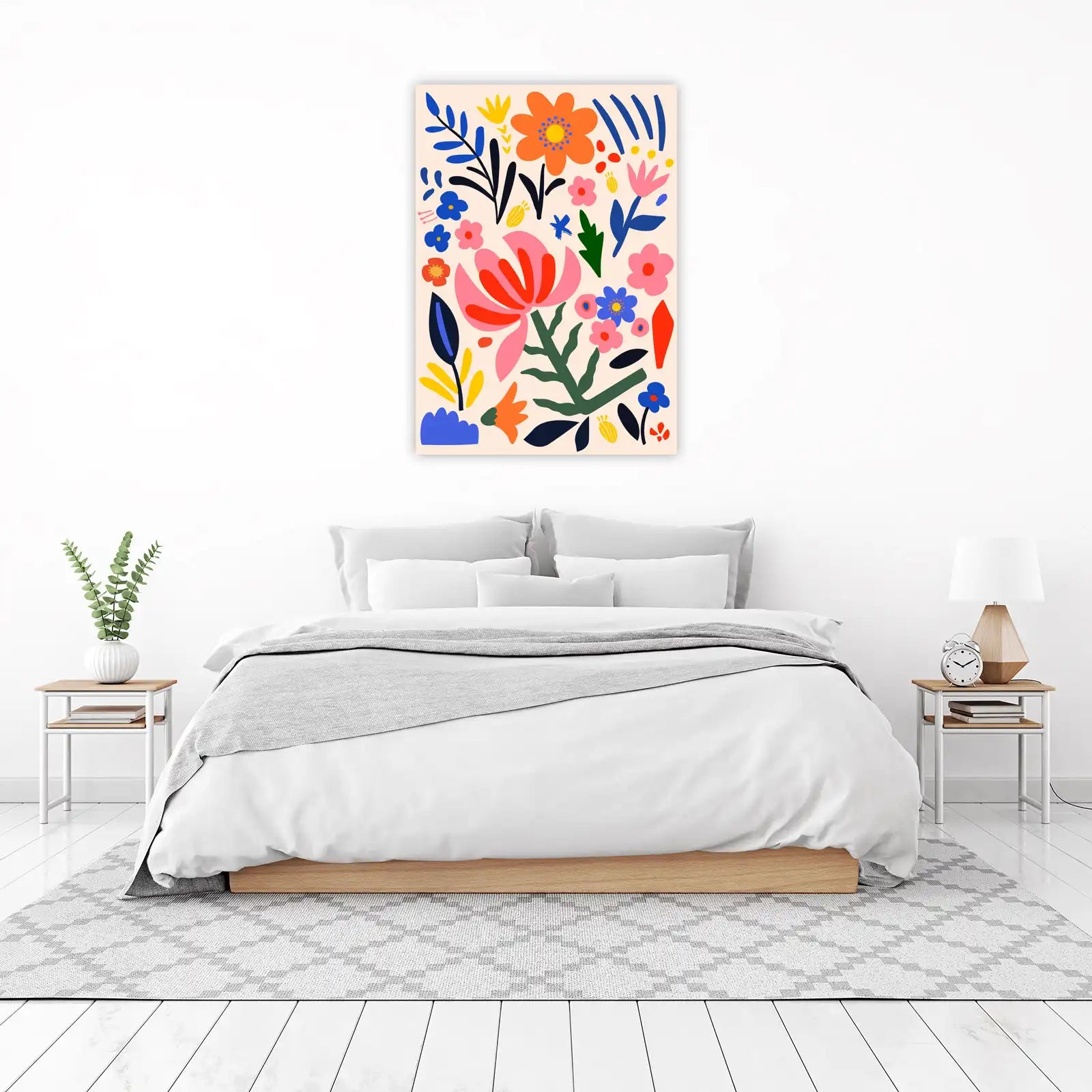 Vibrant Floral Burst Wall Art